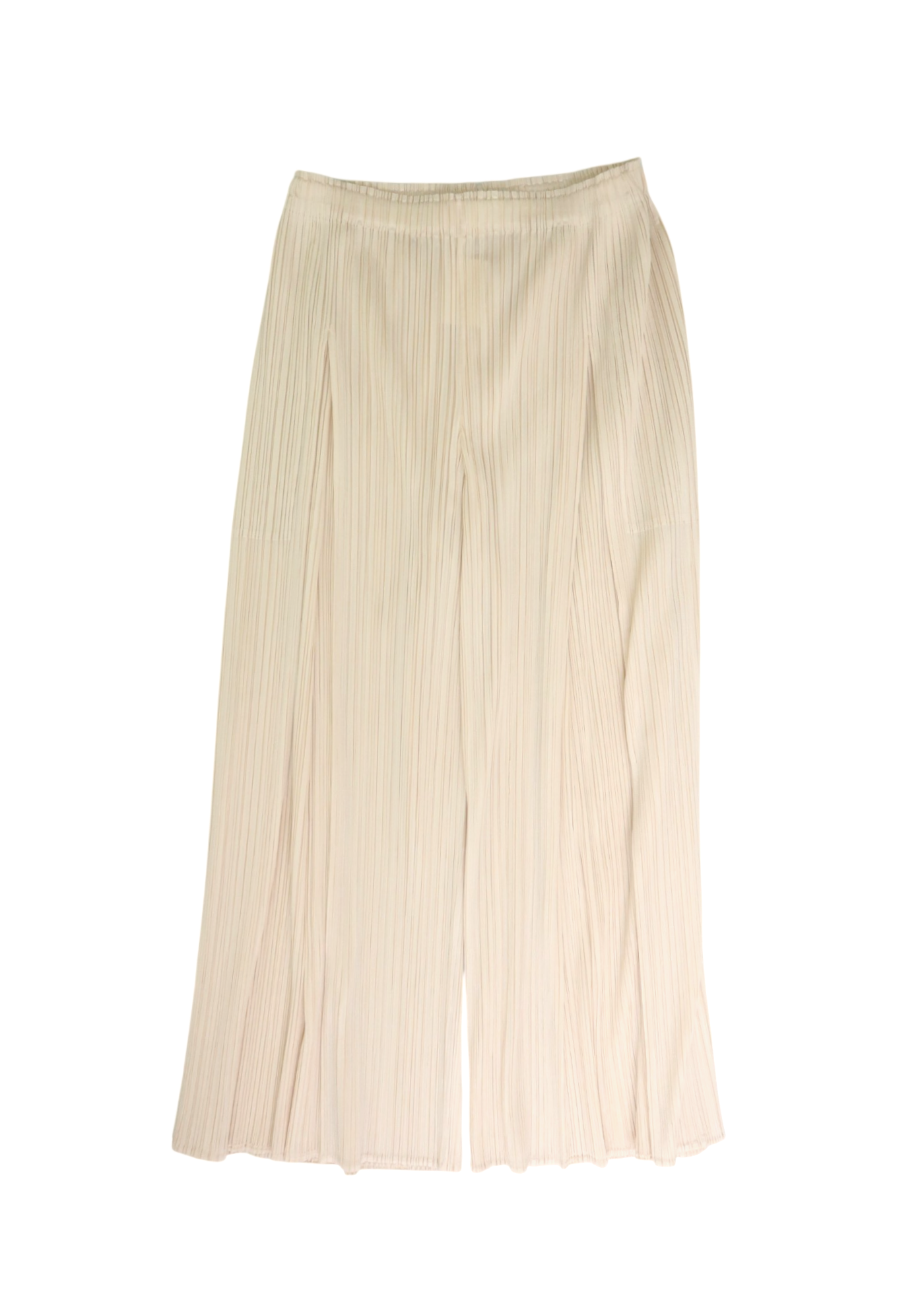 ISSEY MIYAKE PLEATS PLEASE Cream Permapleat Wide Leg Pleat Cullotte