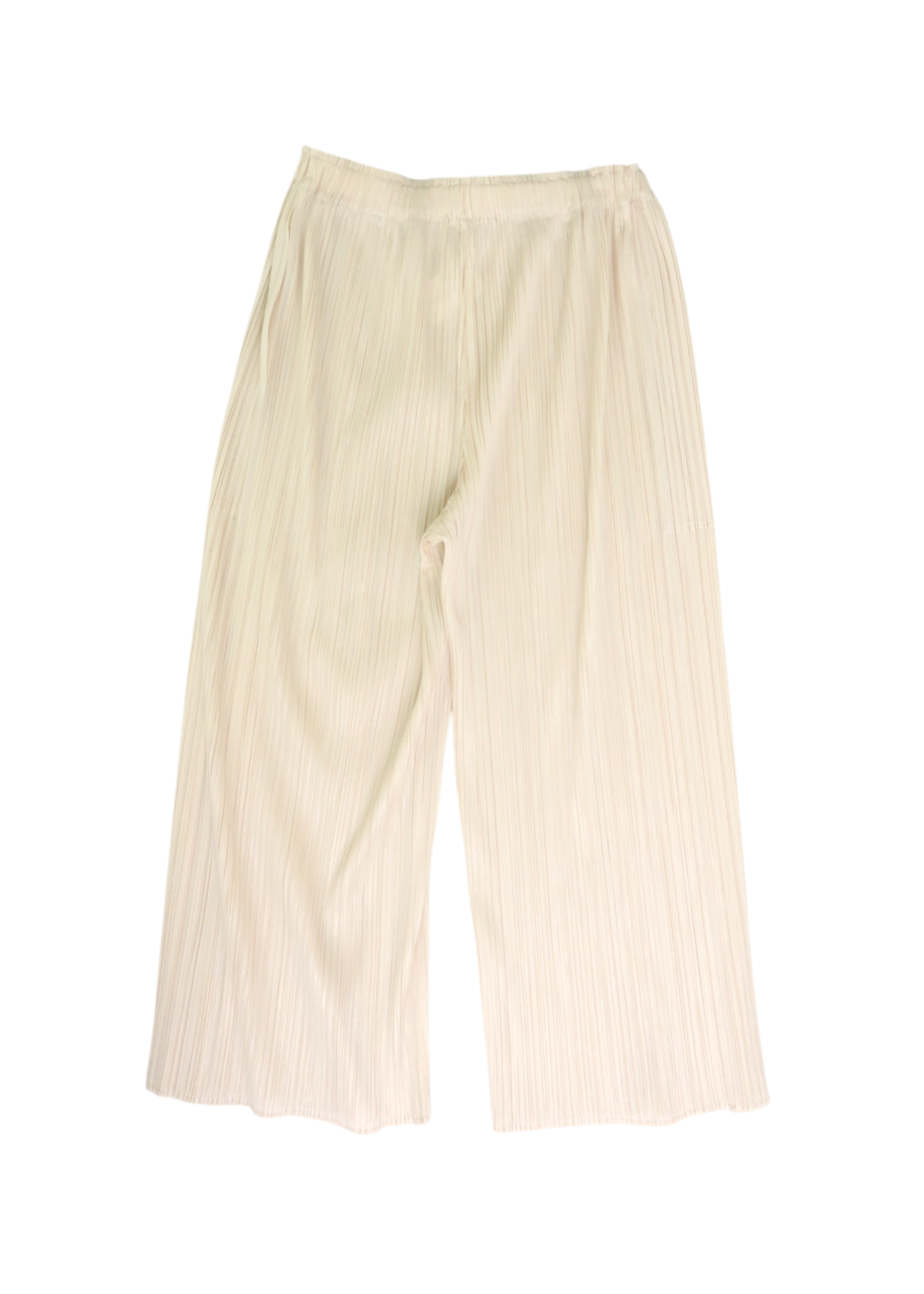 ISSEY MIYAKE PLEATS PLEASE Cream Permapleat Wide Leg Pleat Cullotte