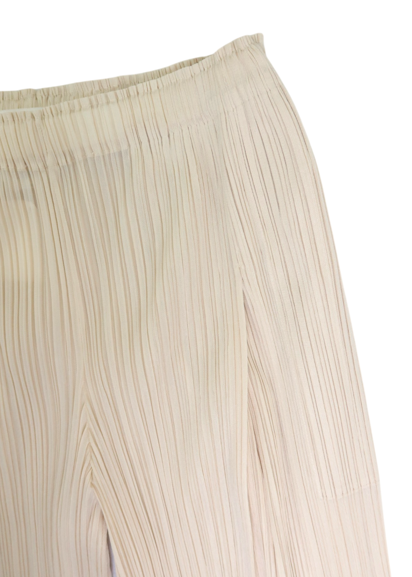 ISSEY MIYAKE PLEATS PLEASE Cream Permapleat Wide Leg Pleat Cullotte