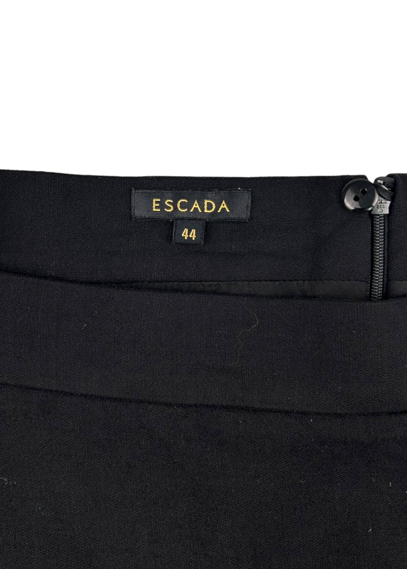 ESCADA Wool Pierced Pleat Midi Skirt