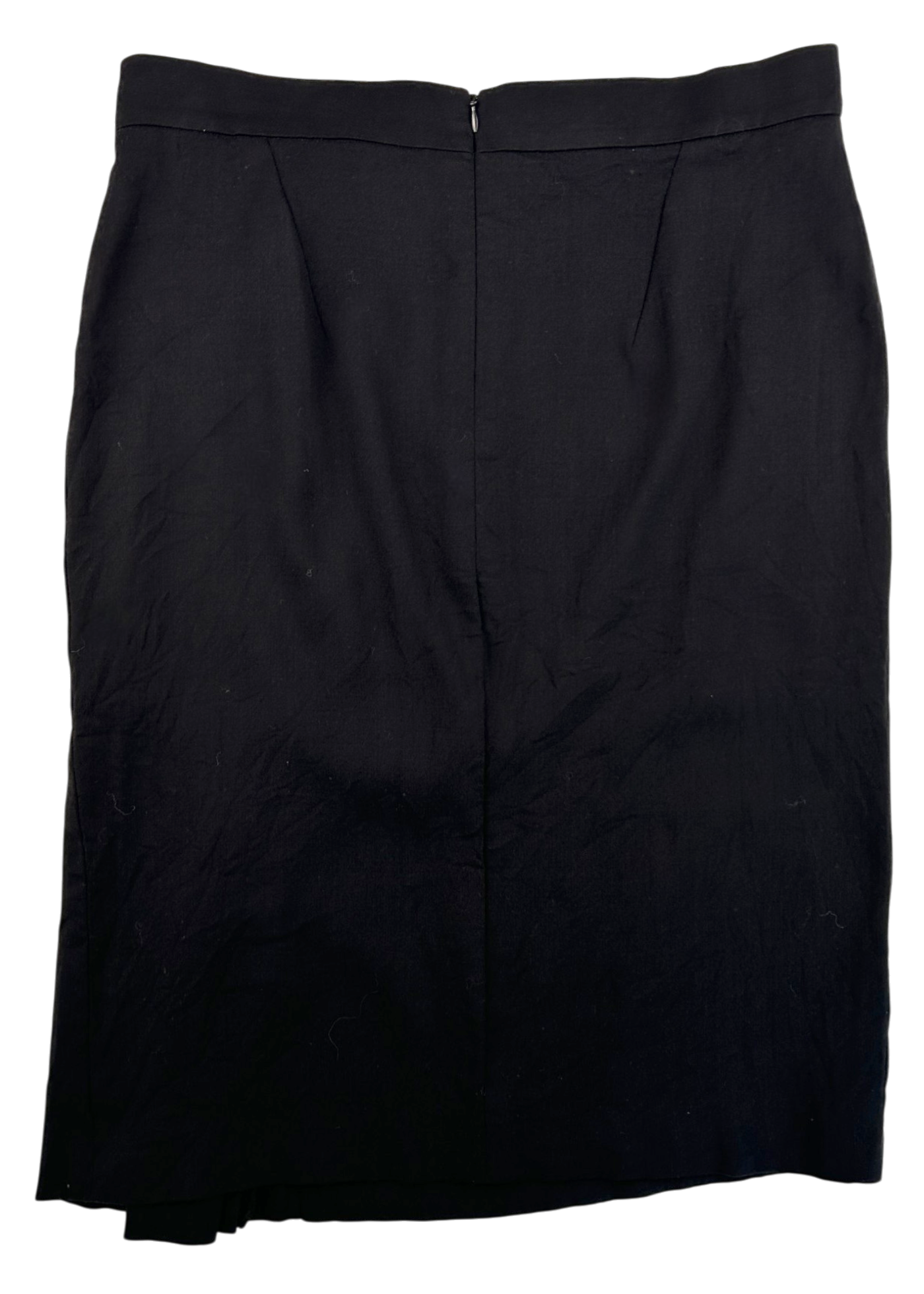 ESCADA Wool Pierced Pleat Midi Skirt