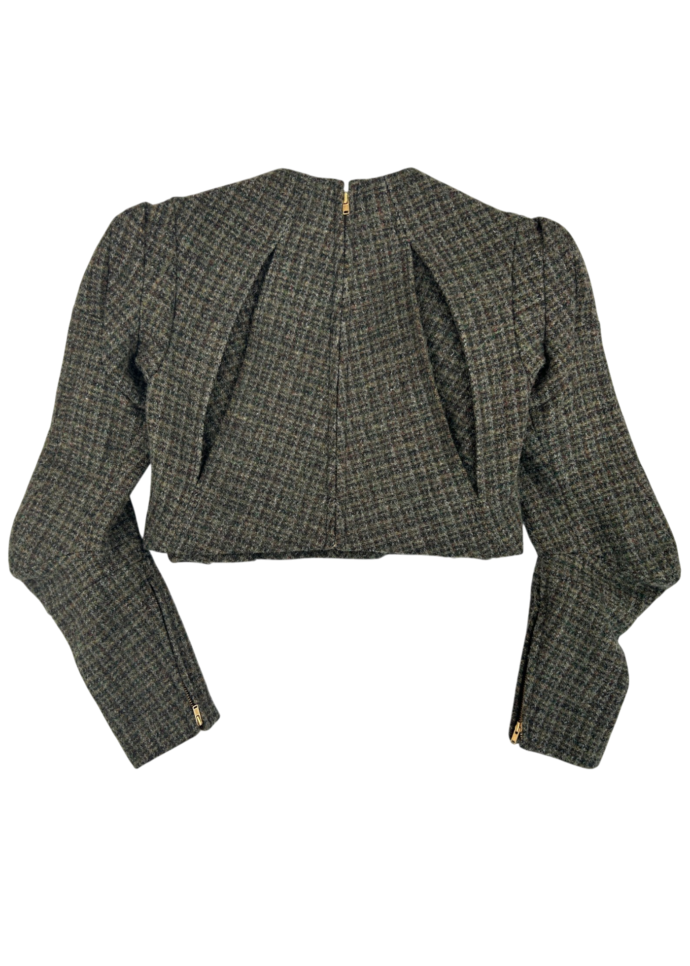 JUNYA WATANABE COMME DES GARCONS FW1995 Green Boiled Wool Tweed Top