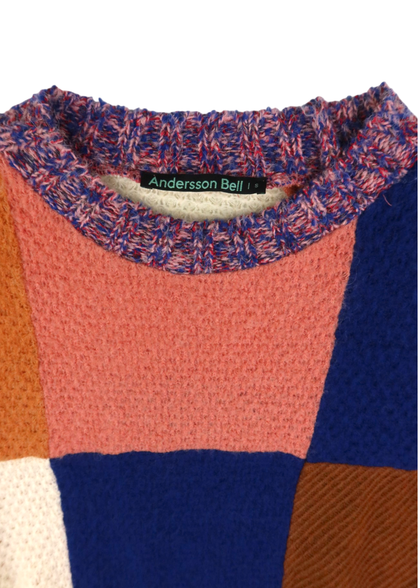 ANDERSSON BELL 'Mondro' Pink/Blue/Brown Panelled Crewneck