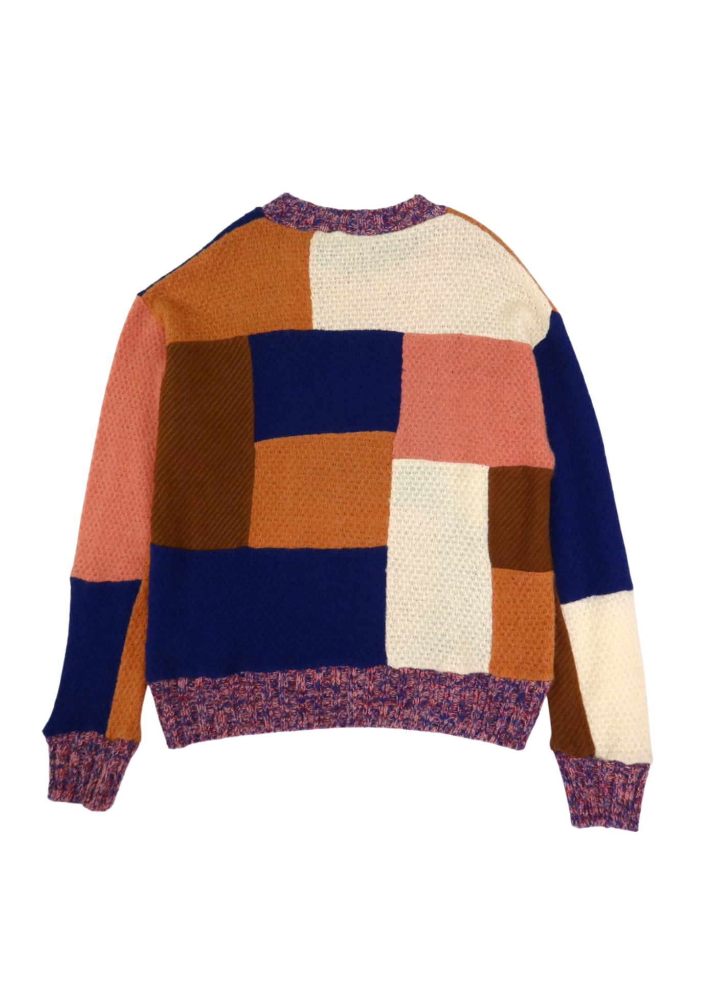 ANDERSSON BELL 'Mondro' Pink/Blue/Brown Panelled Crewneck