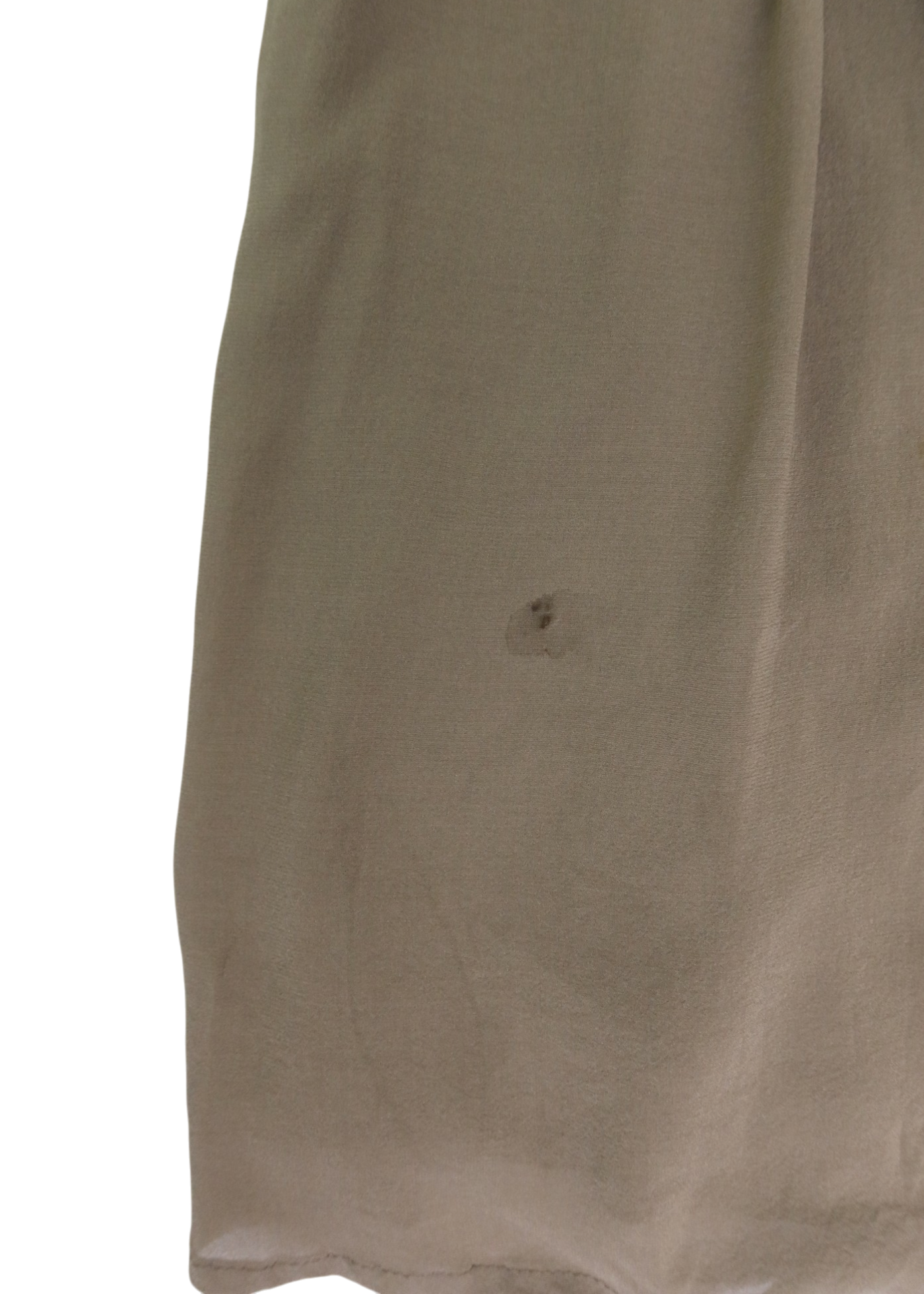 BURBERRY (AS IS) Taupe Silk Halter Midi Dress