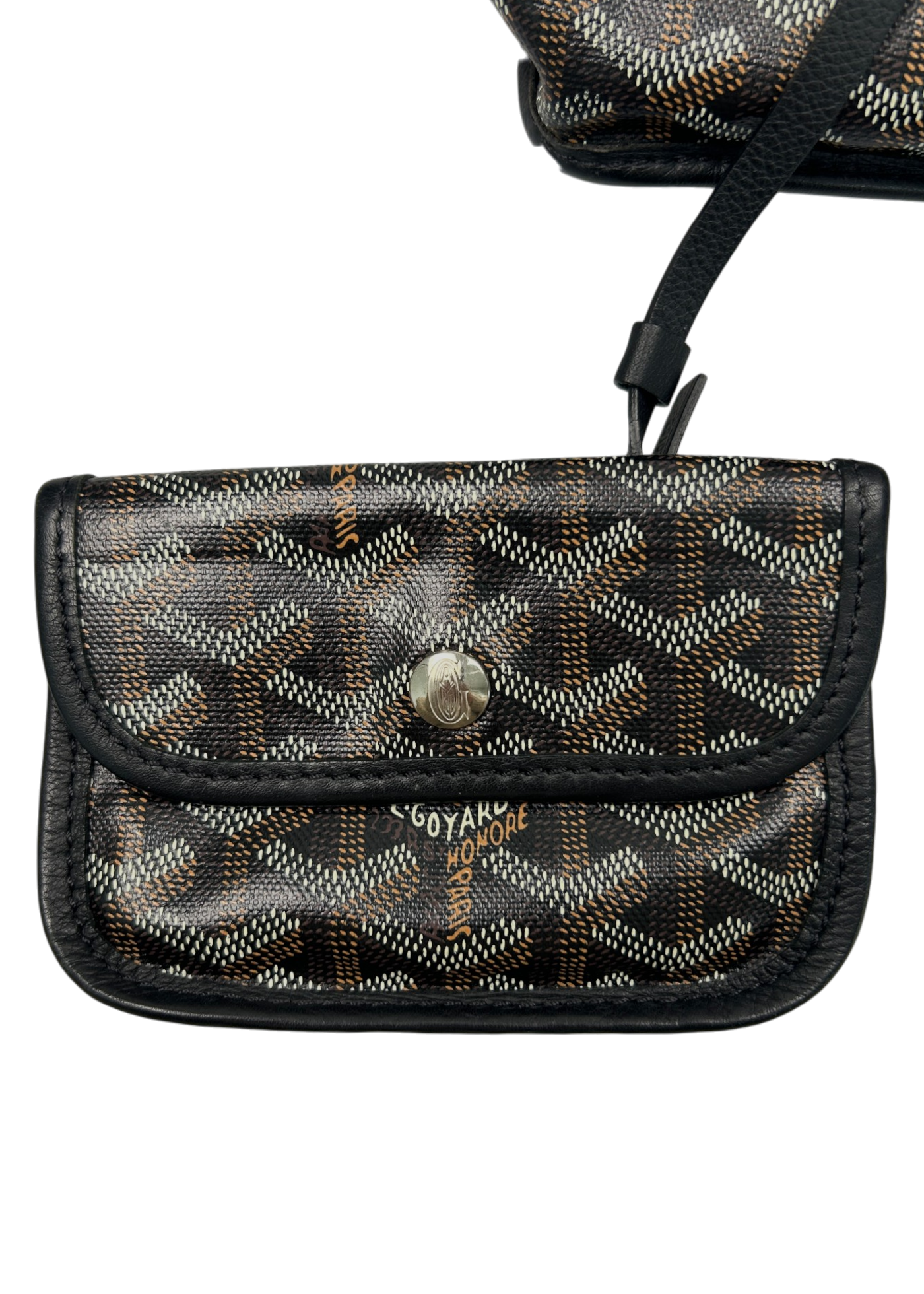 GOYARD (AS IS) 2018 Goyardine Anjou Mini Leather Reversible Tote W/ Pouchette