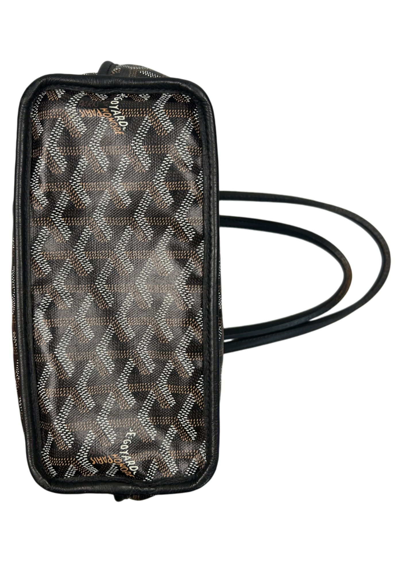 GOYARD (AS IS) 2018 Goyardine Anjou Mini Leather Reversible Tote W/ Pouchette