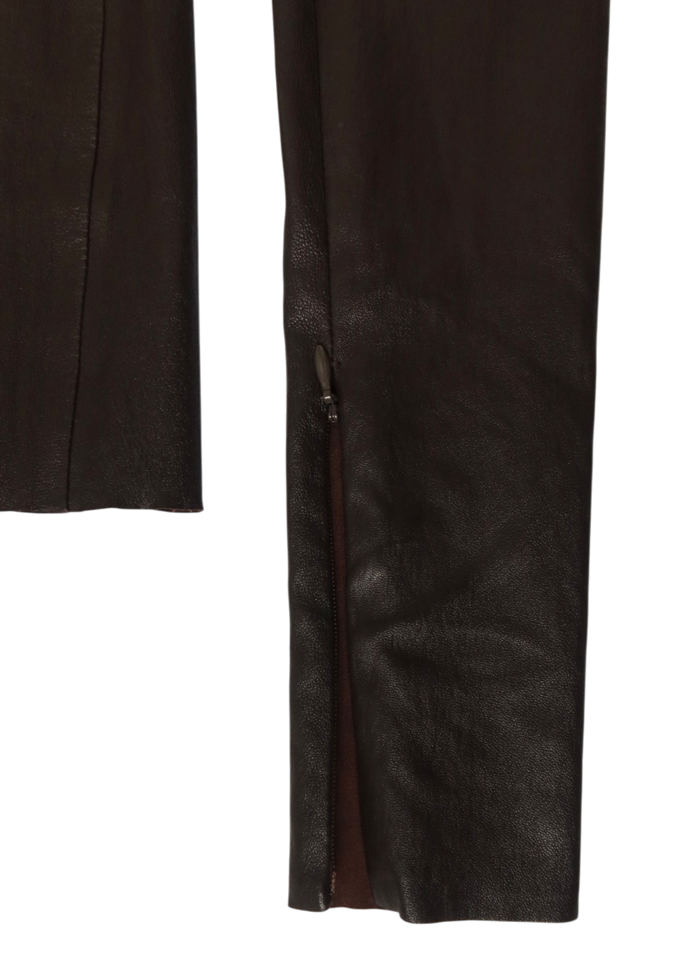 BOTTEGA VENETA Pre-Spring 2020 Brown Leather Mock Neck