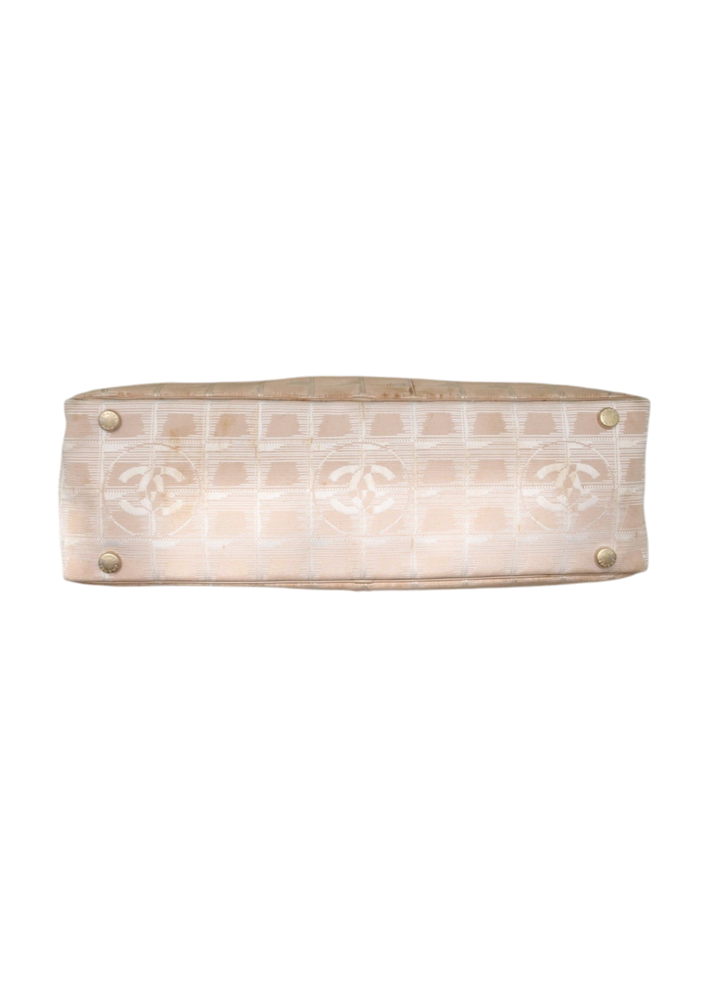 CHANEL (AS IS) Travel Line Beige CC Jacquard Bowler