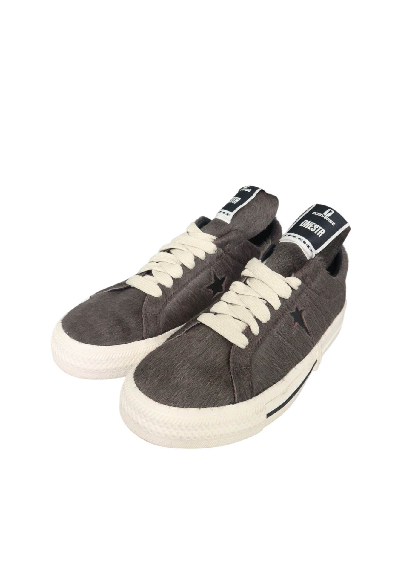 CONVERSE X RICK OWENS 'Onestar' Grey Calf Hair Oversized Tongue Sneaker