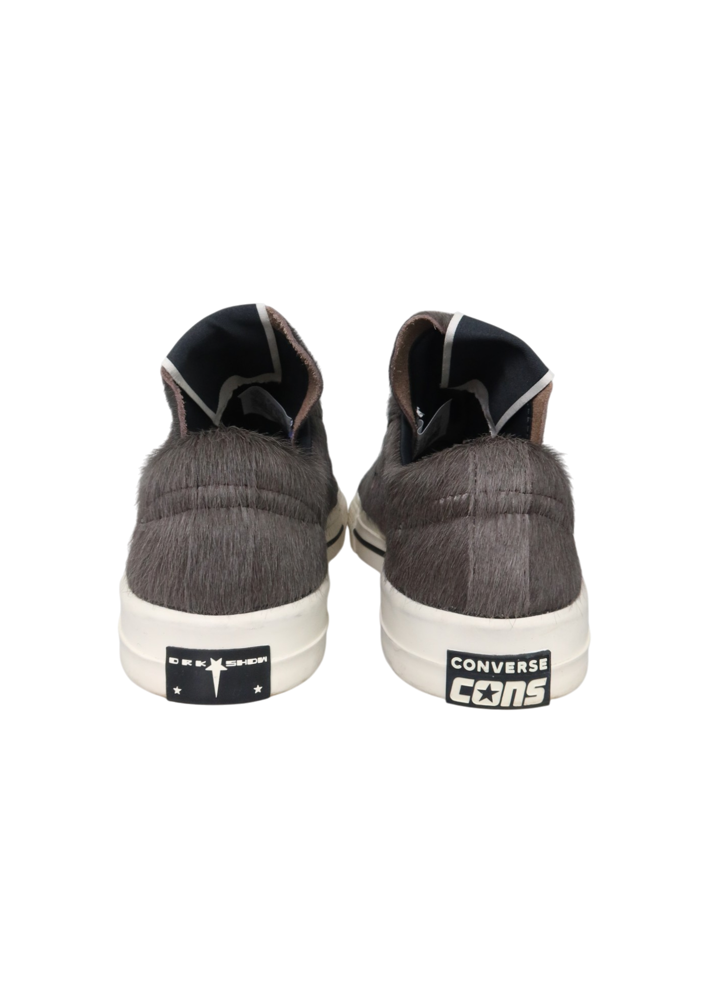 CONVERSE X RICK OWENS 'Onestar' Grey Calf Hair Oversized Tongue Sneaker