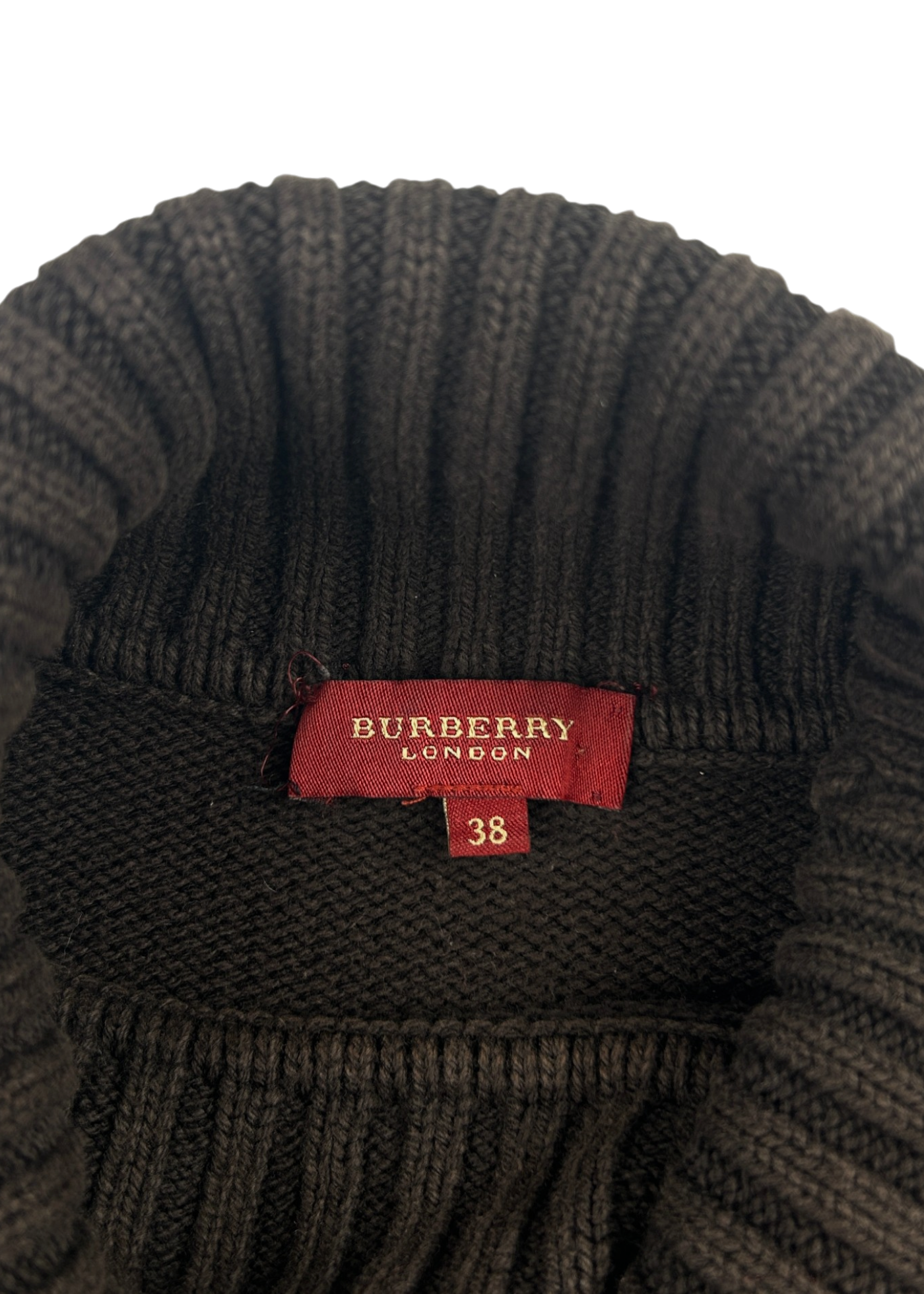BURBERRY VINTAGE (AS IS) Brown Union Jack Turtleneck