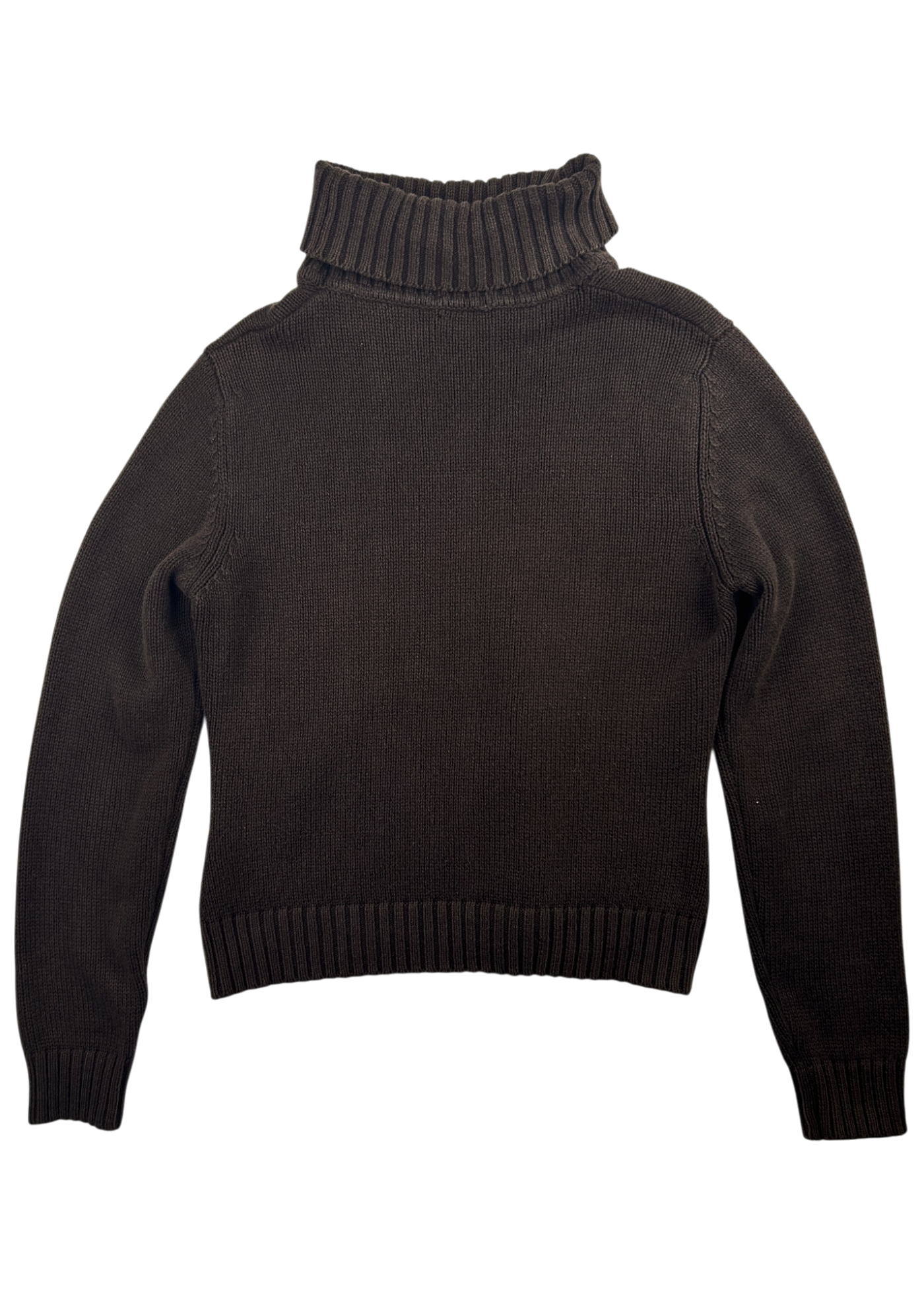 BURBERRY VINTAGE (AS IS) Brown Union Jack Turtleneck