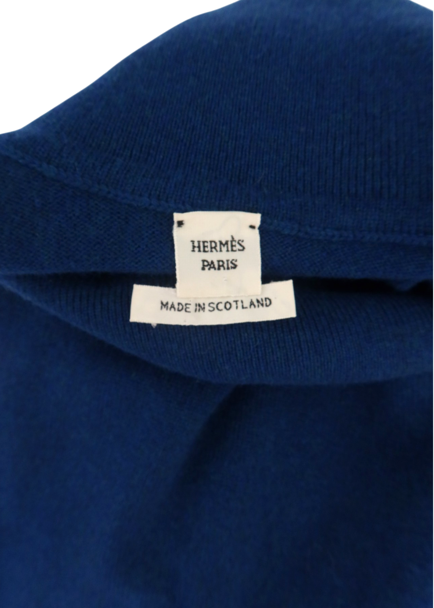 HERMES by Martin Margiela Blue Cashmere Turtleneck