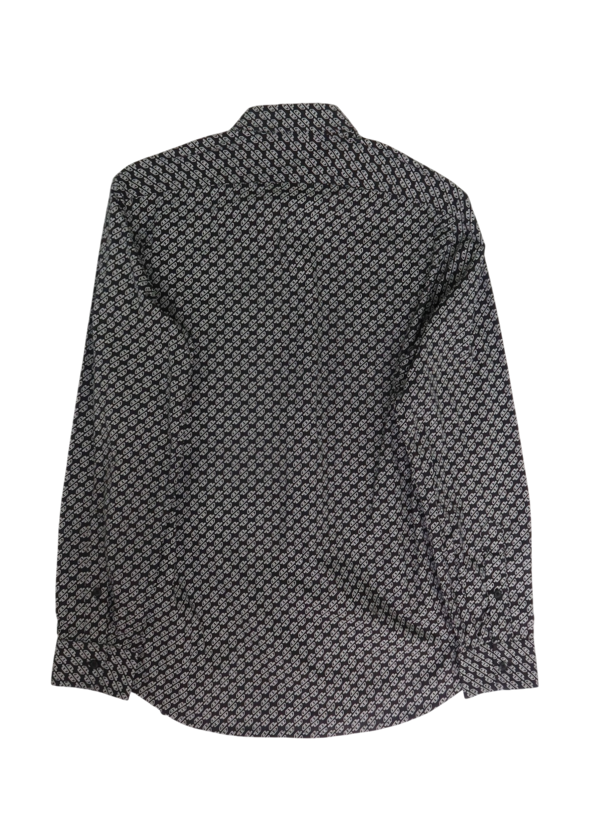 DIESEL Black/White Cotton Logo Shirt