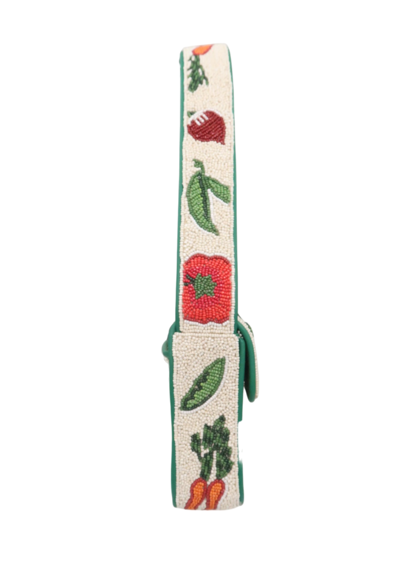 STAUD 'Tommy' White/Multicoloured Beaded Vegetable Shoulder Bag