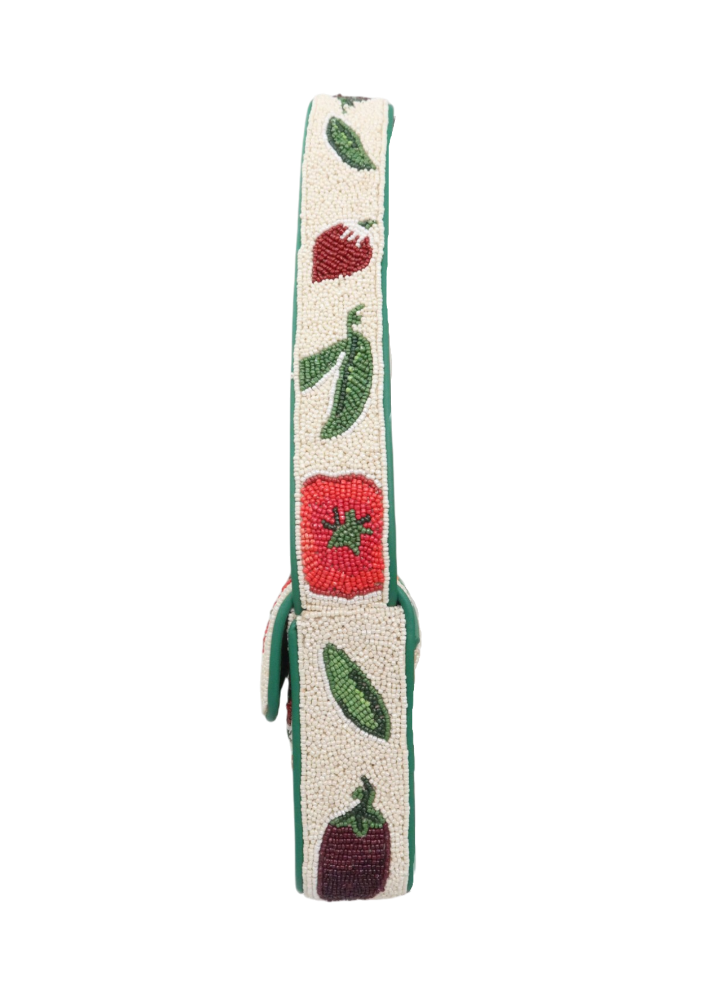 STAUD 'Tommy' White/Multicoloured Beaded Vegetable Shoulder Bag