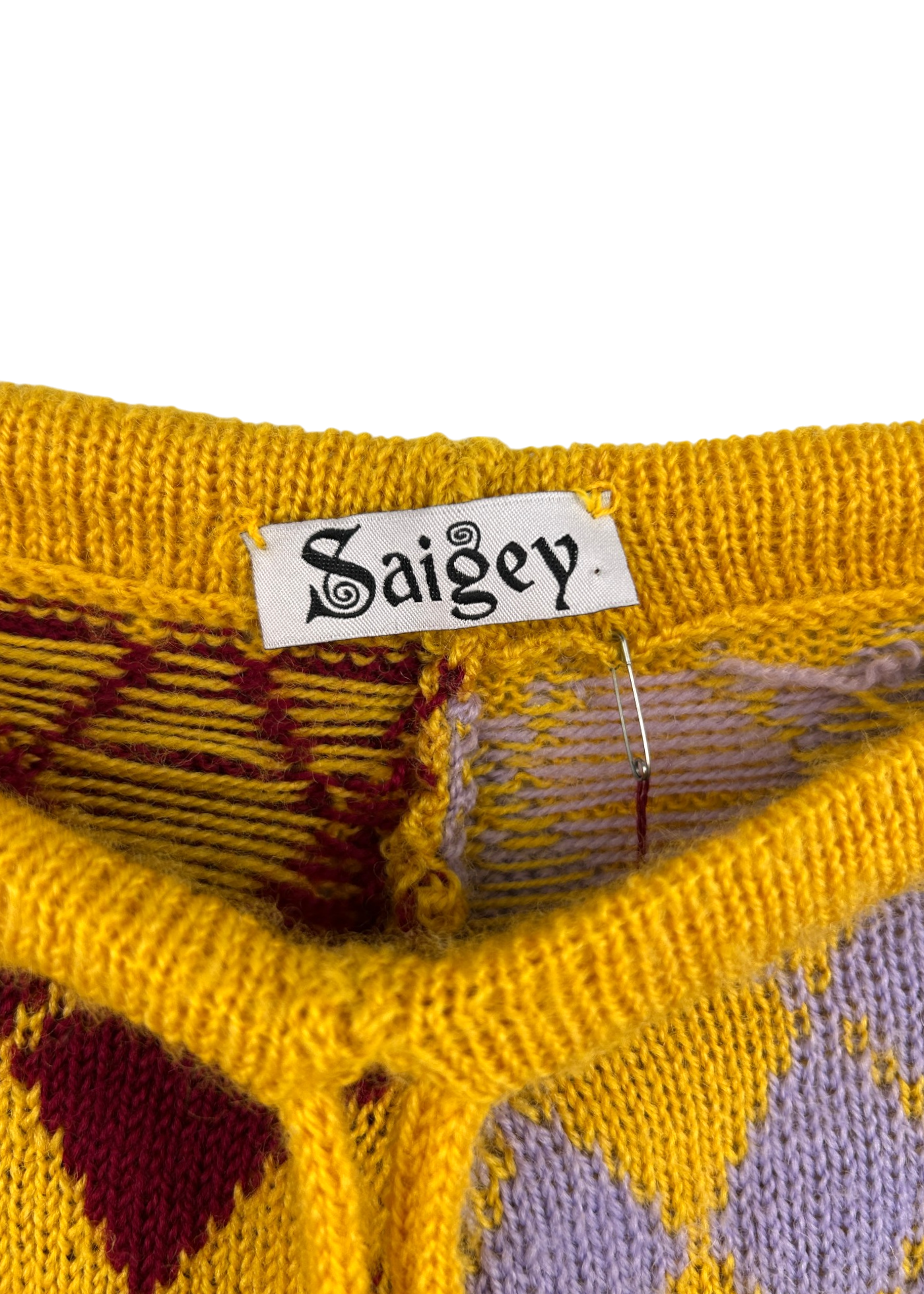 SAIGEY (BNWT) Argyle Knit Tube Top