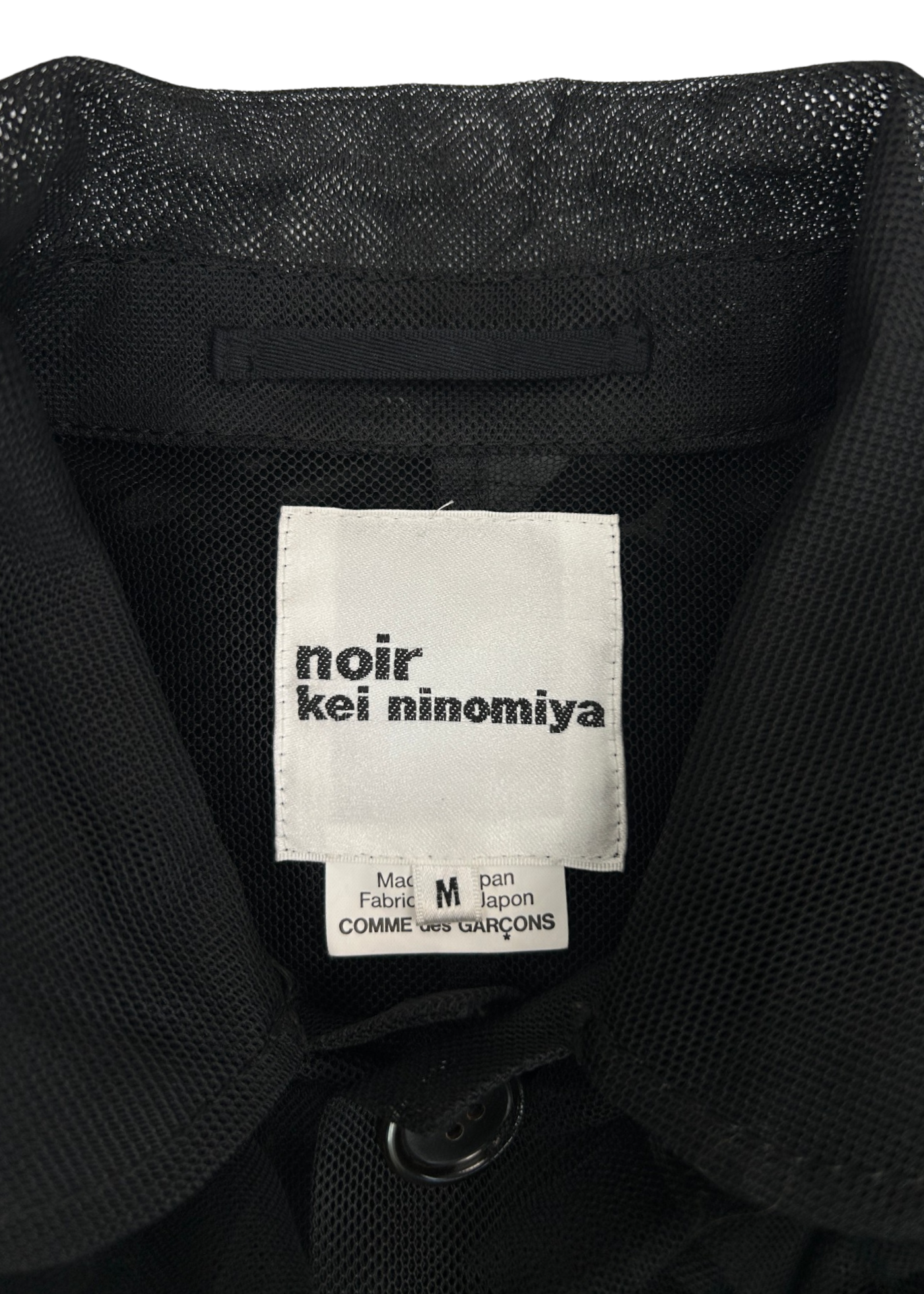 NOIR KEI NINOMIYA 2019 Mesh Ruffle Applique Coat W/ Peter Pan Collar