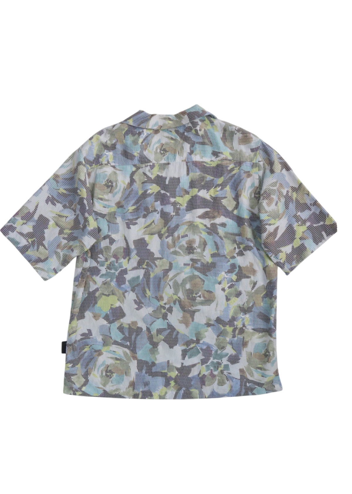 KENZO Green/Blue Gingham Foliage Overlay Shirt