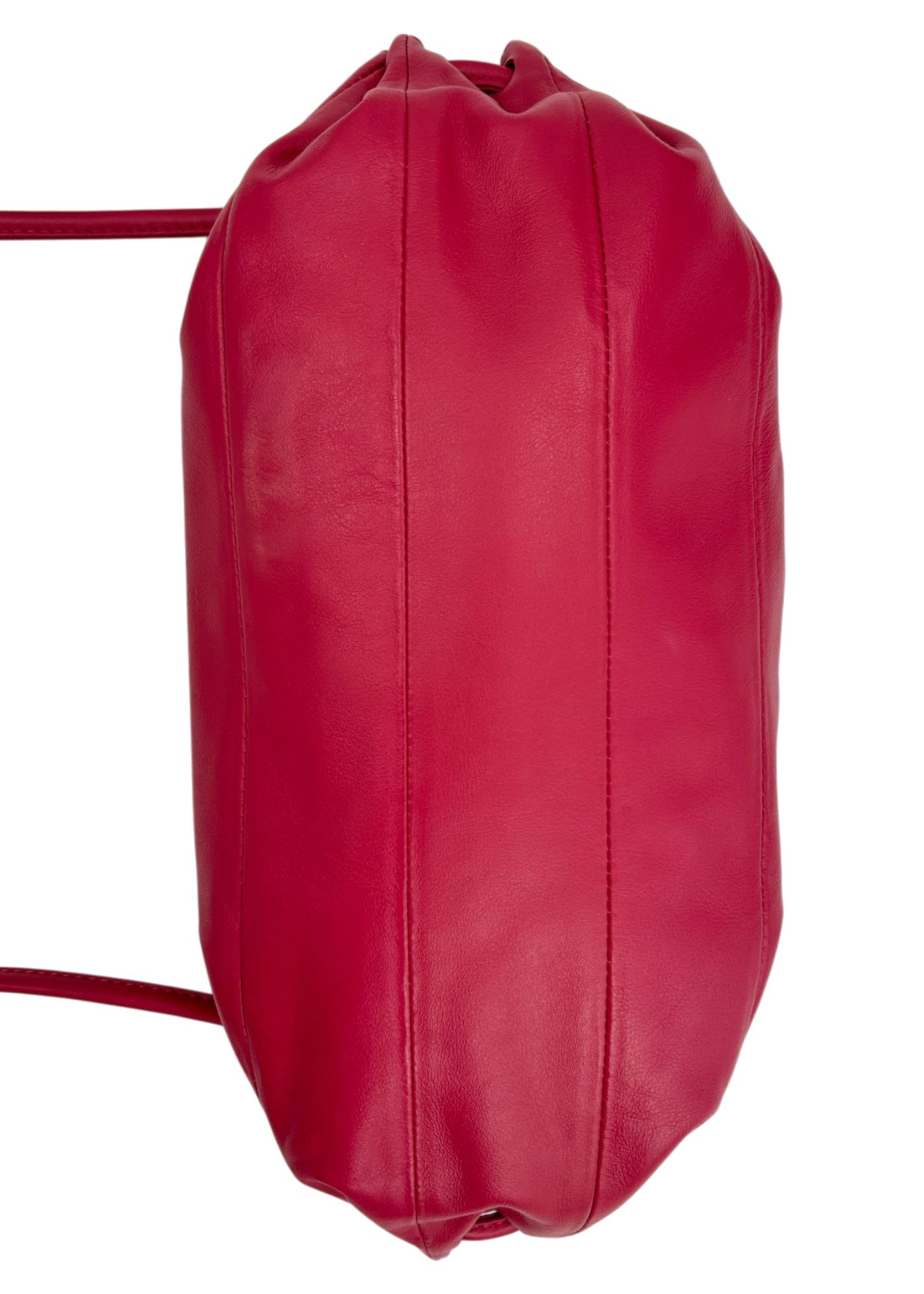 MARIMEKKO 'Karla' Lipstick Red Leather Gathered Crescent Bag