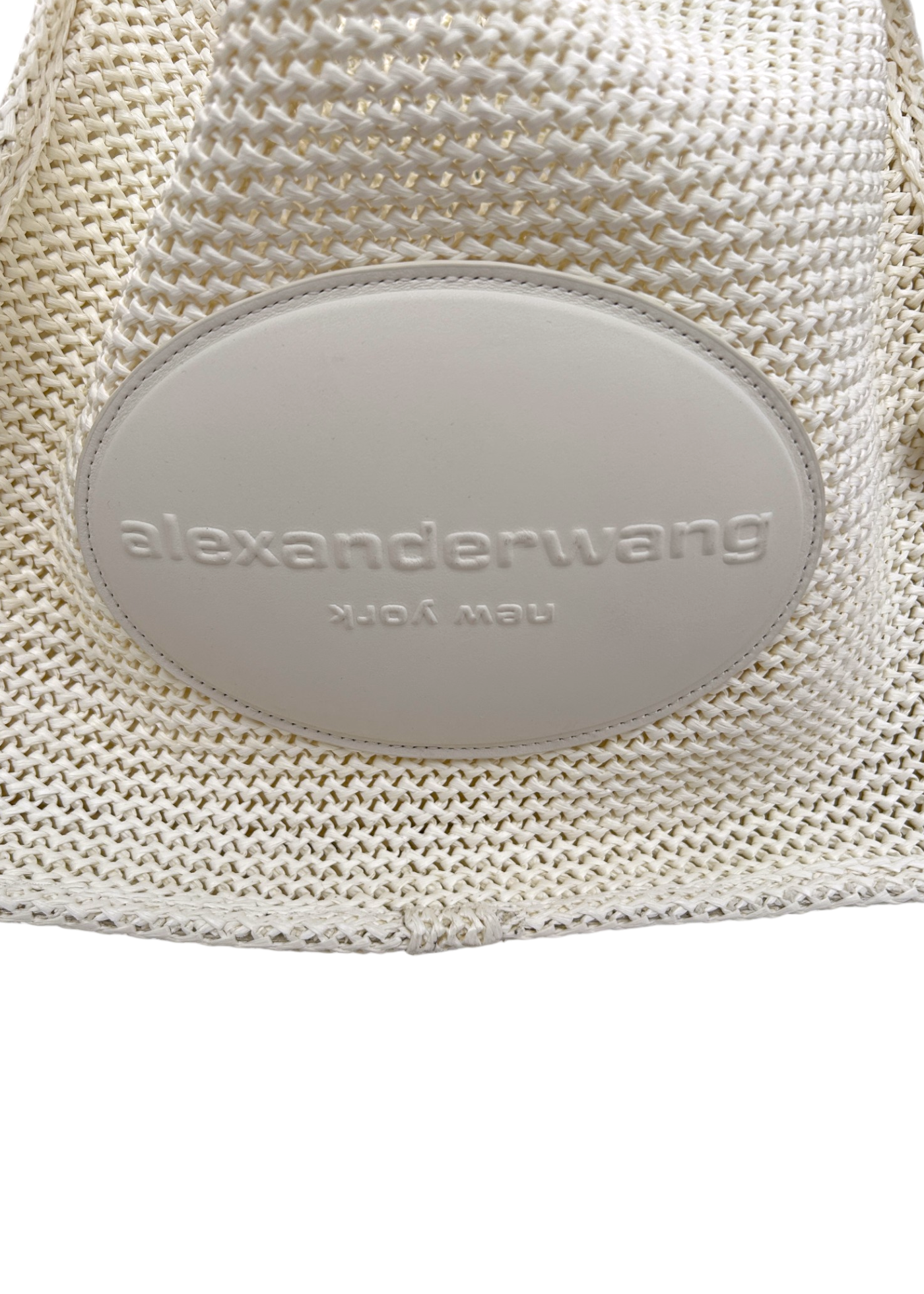 ALEXANDER WANG 'Ryan' White Raffia Woven Hobo Bag