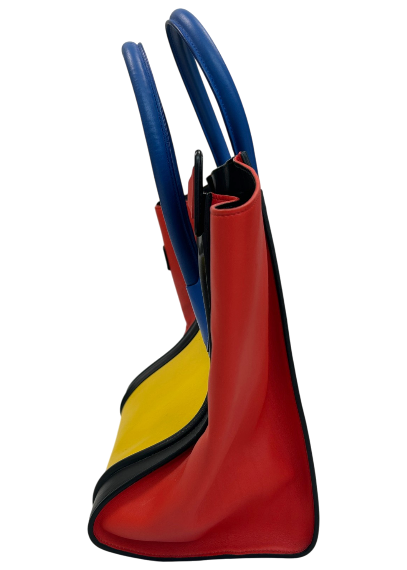 CELINE (AS IS) S/S 2014 Colourblock Smooth Leather Luggage Tote