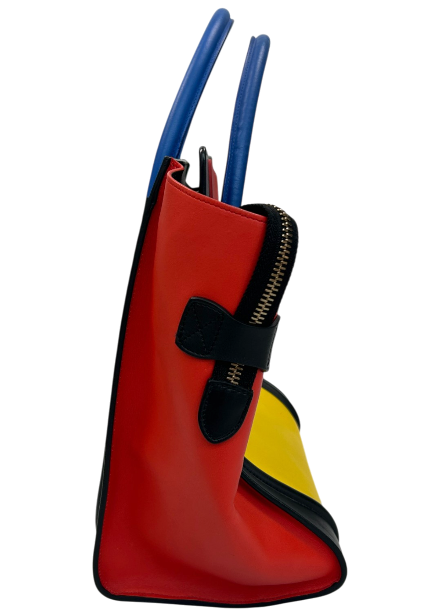 CELINE (AS IS) S/S 2014 Colourblock Smooth Leather Luggage Tote