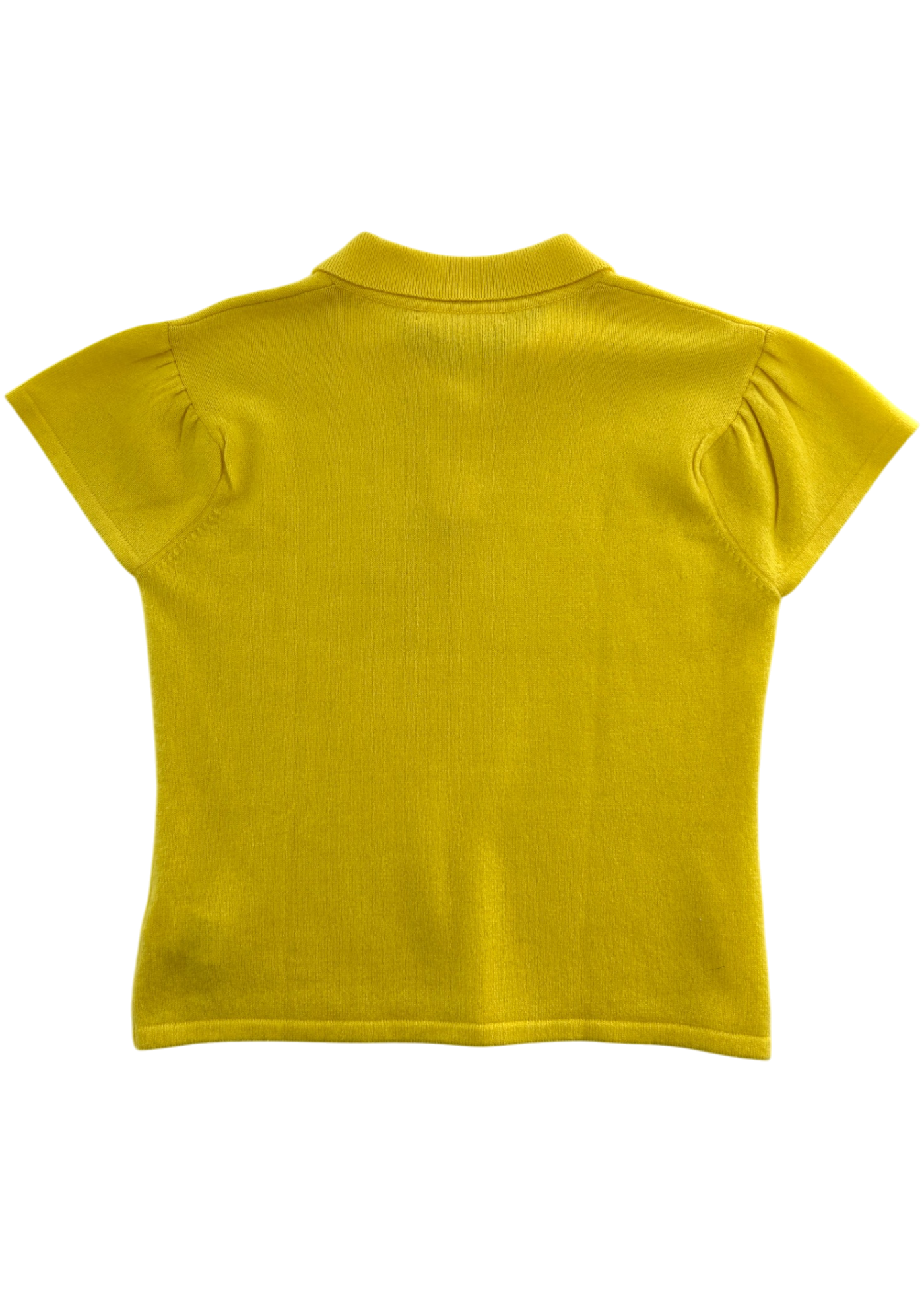 MAGGIE MARILYN (NWT) Canary Yellow Cashmere/Wool Polo Top