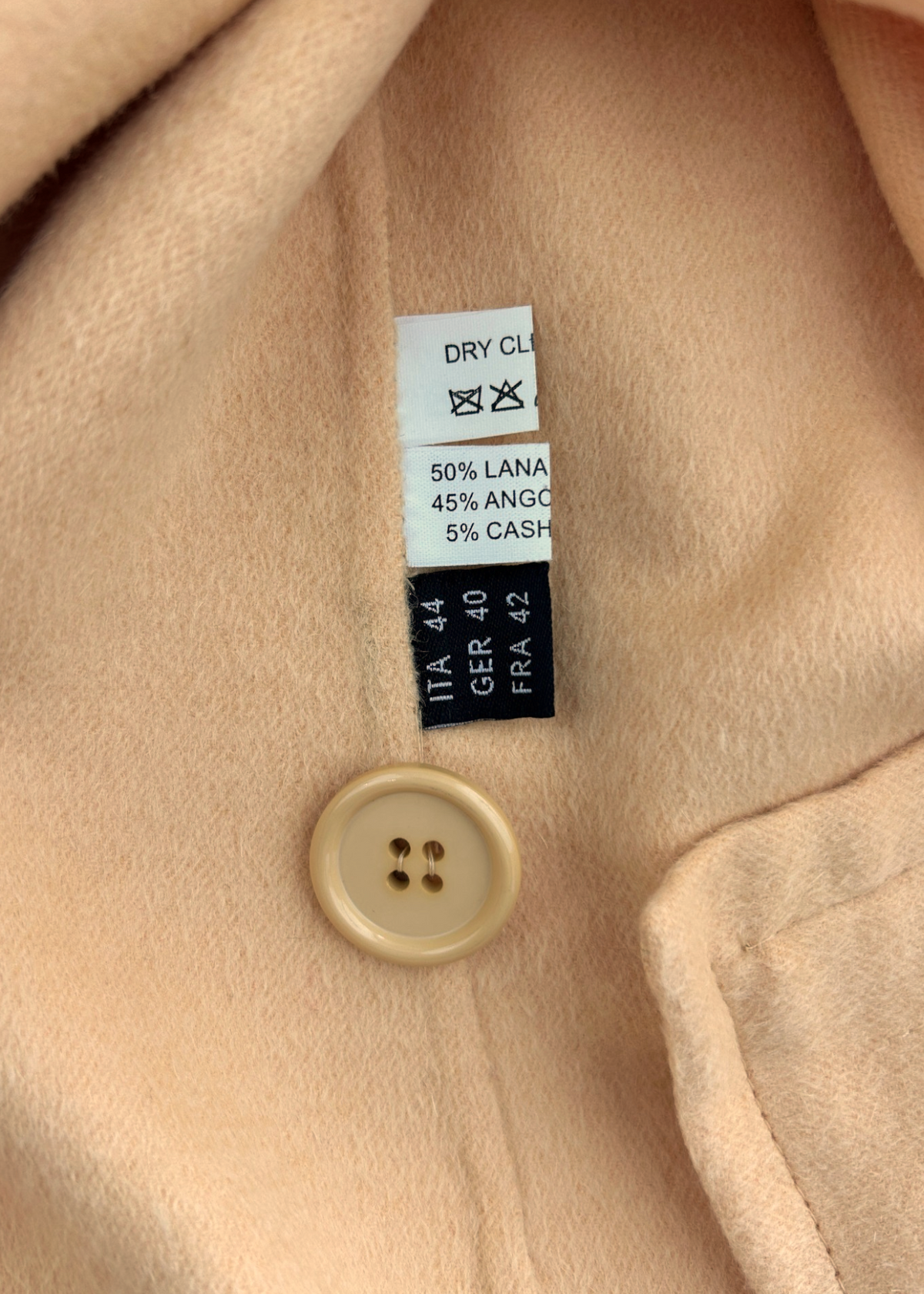 ROBERTO AVOLIO Wool/Cashmere Sorbet Yellow Peter Pan Collar Jacket