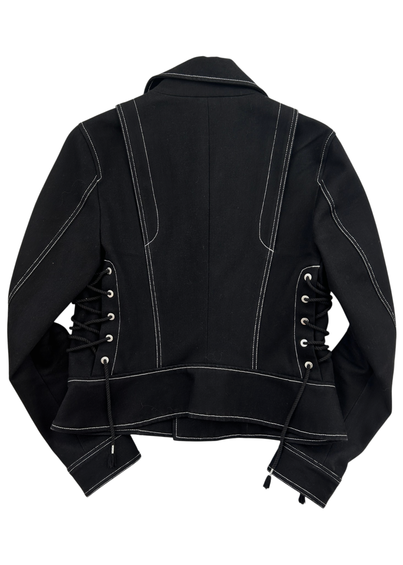 DION LEE 'Shrunken Trench' Cotton Corset Laced Sides Jacket
