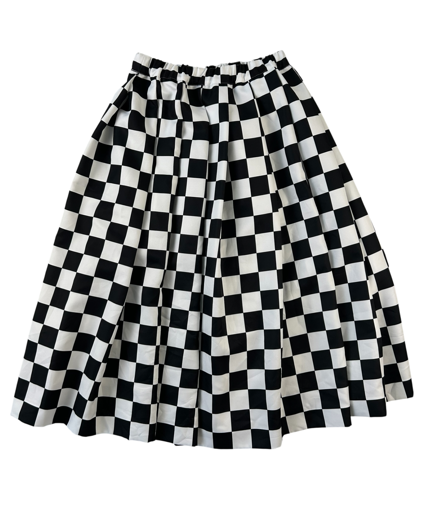 COMME DES GARCONS BLACK Checkerboard A-Line Maxi Skirt