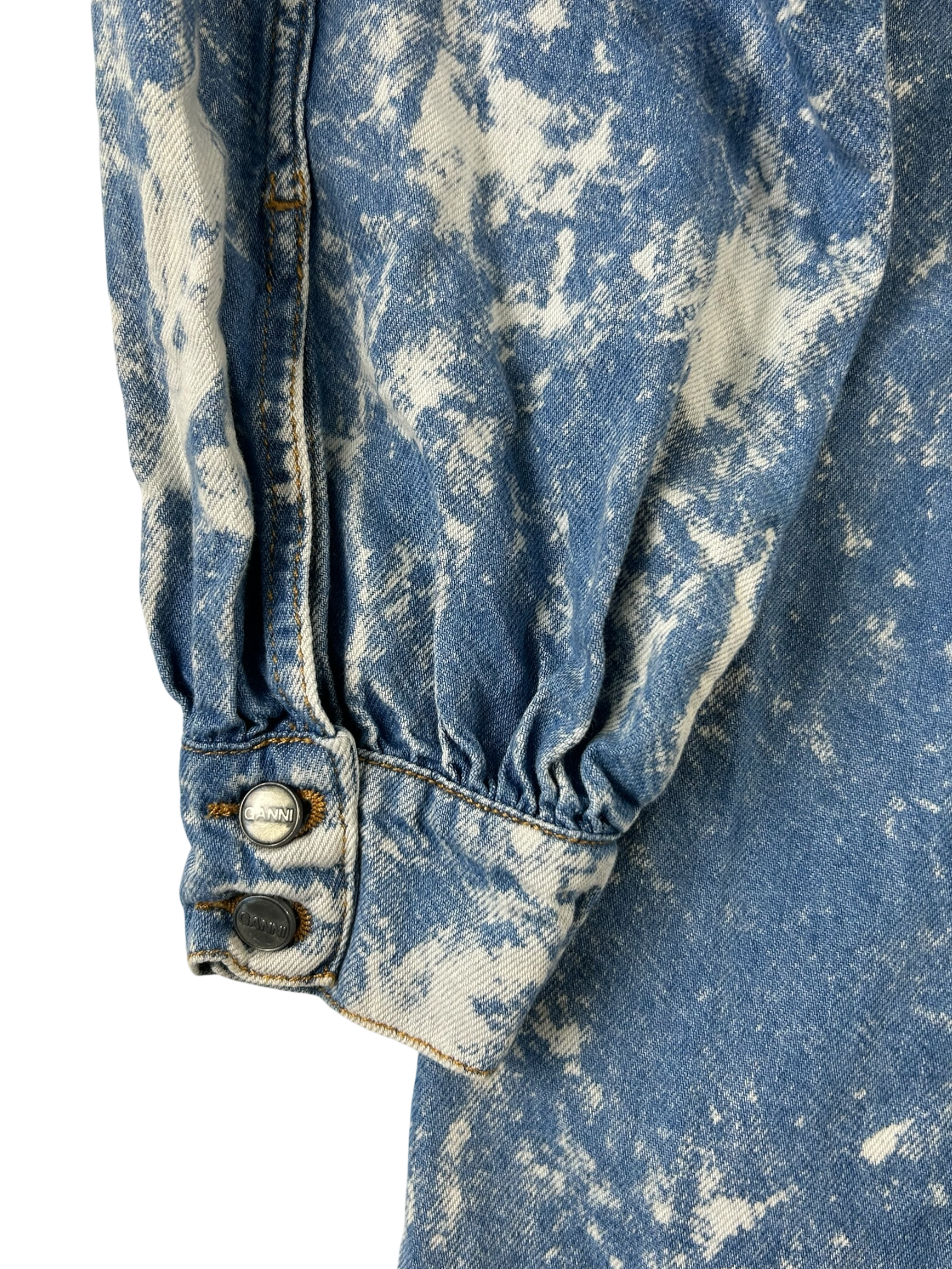 GANNI Acid Wash Denim Mini Dress