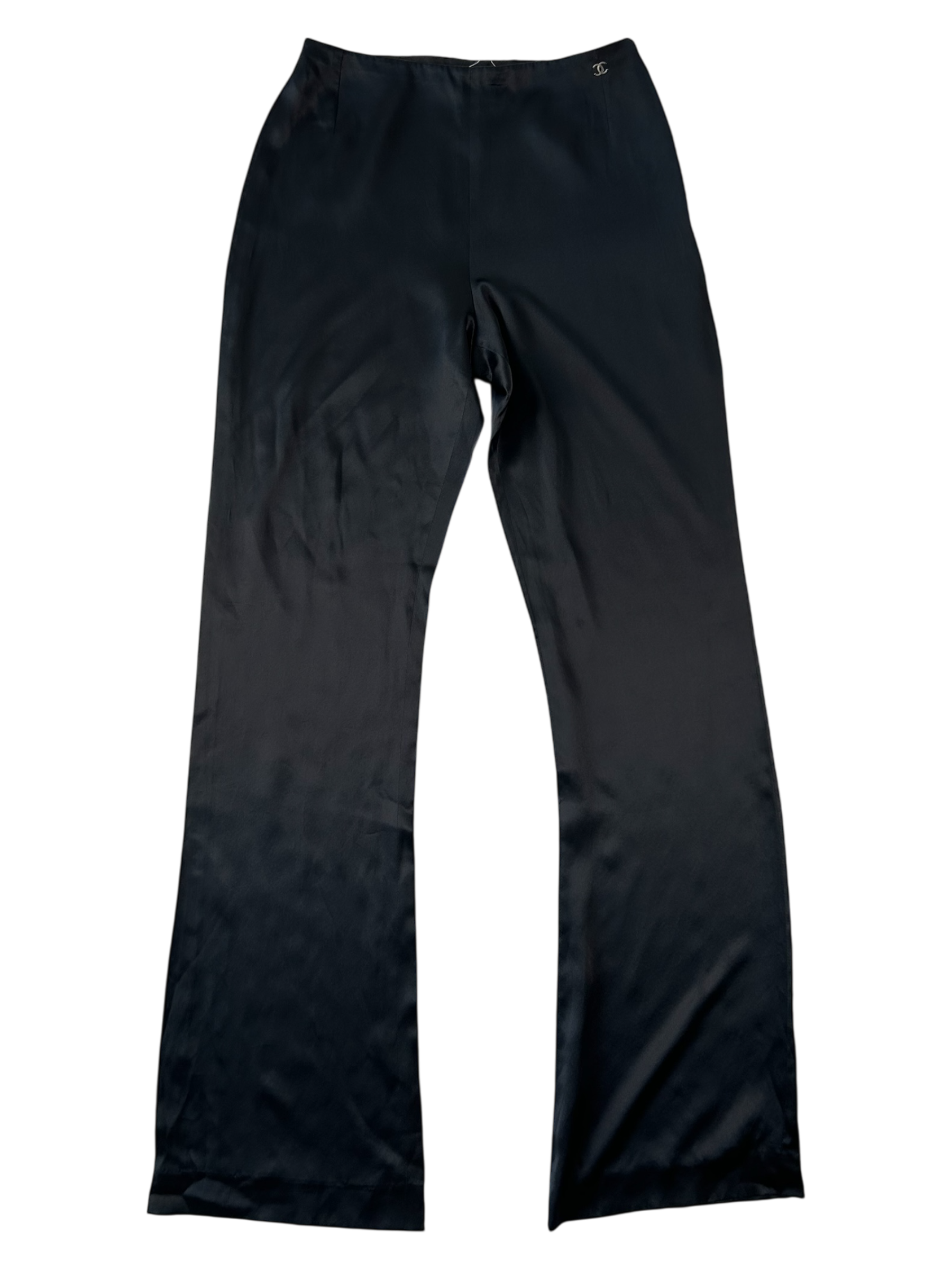CHANEL F/W 2000 Silk Satin Straight Leg Pants