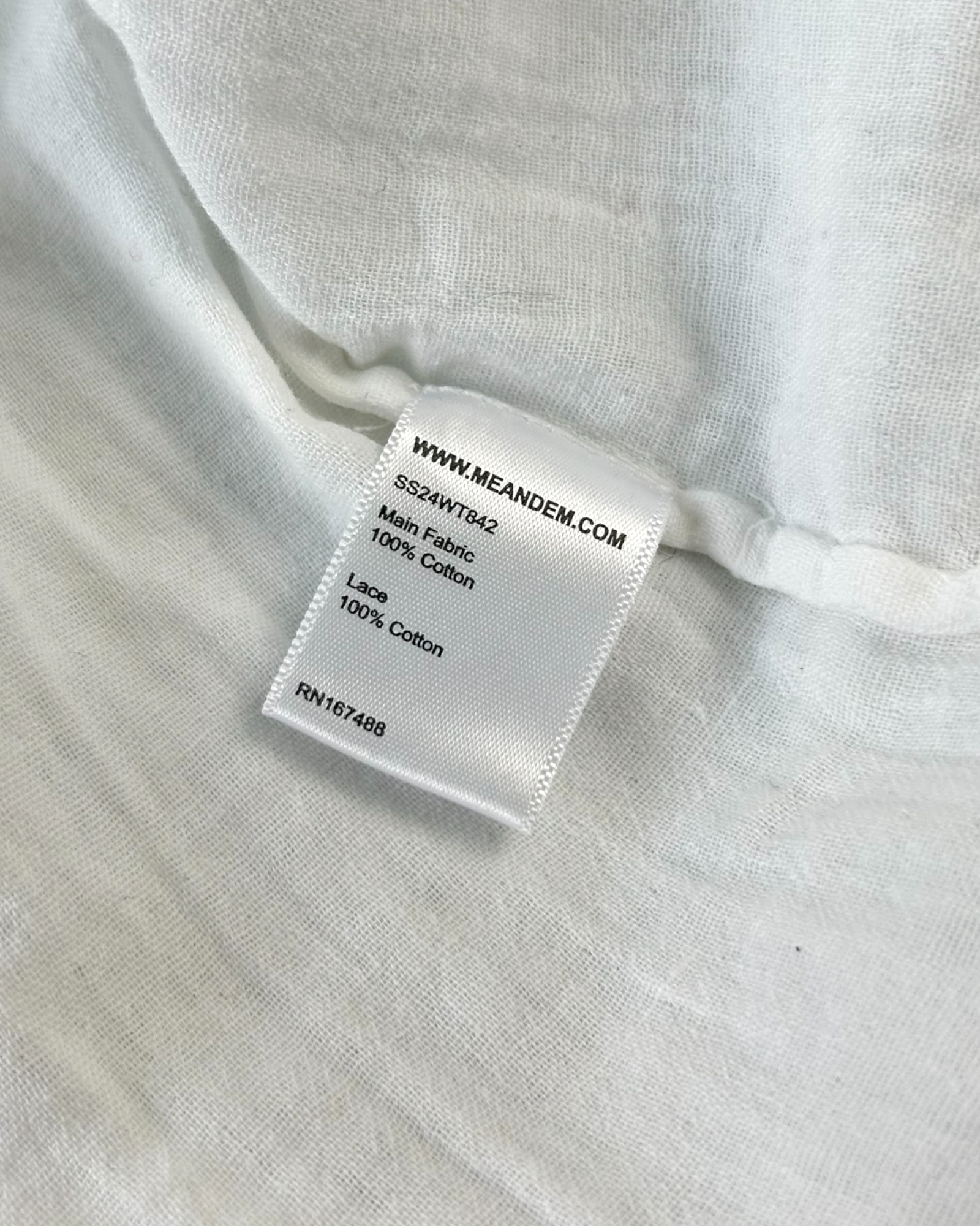 ME + EM (AS IS) Cotton Broderie Lace Long Sleeve Top