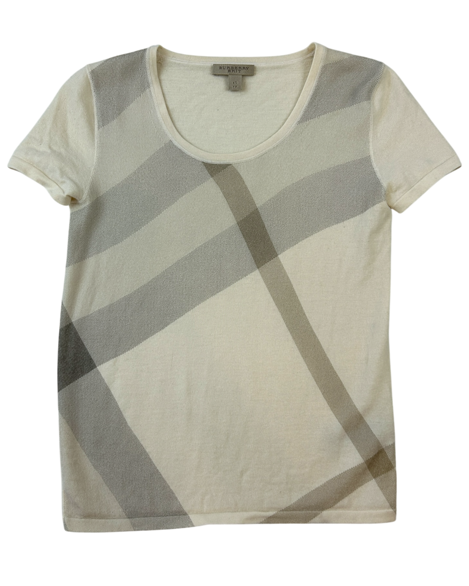 BURBERRY Check Wool Top