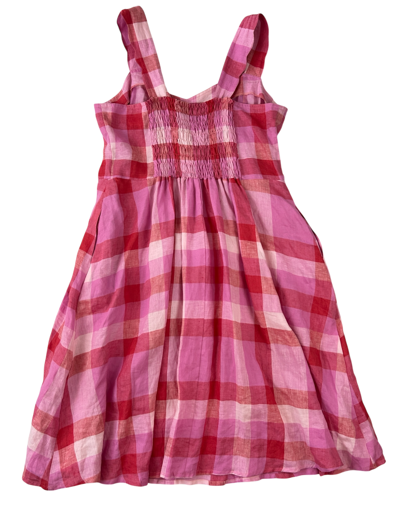 MADE590 Check Linen Sundress