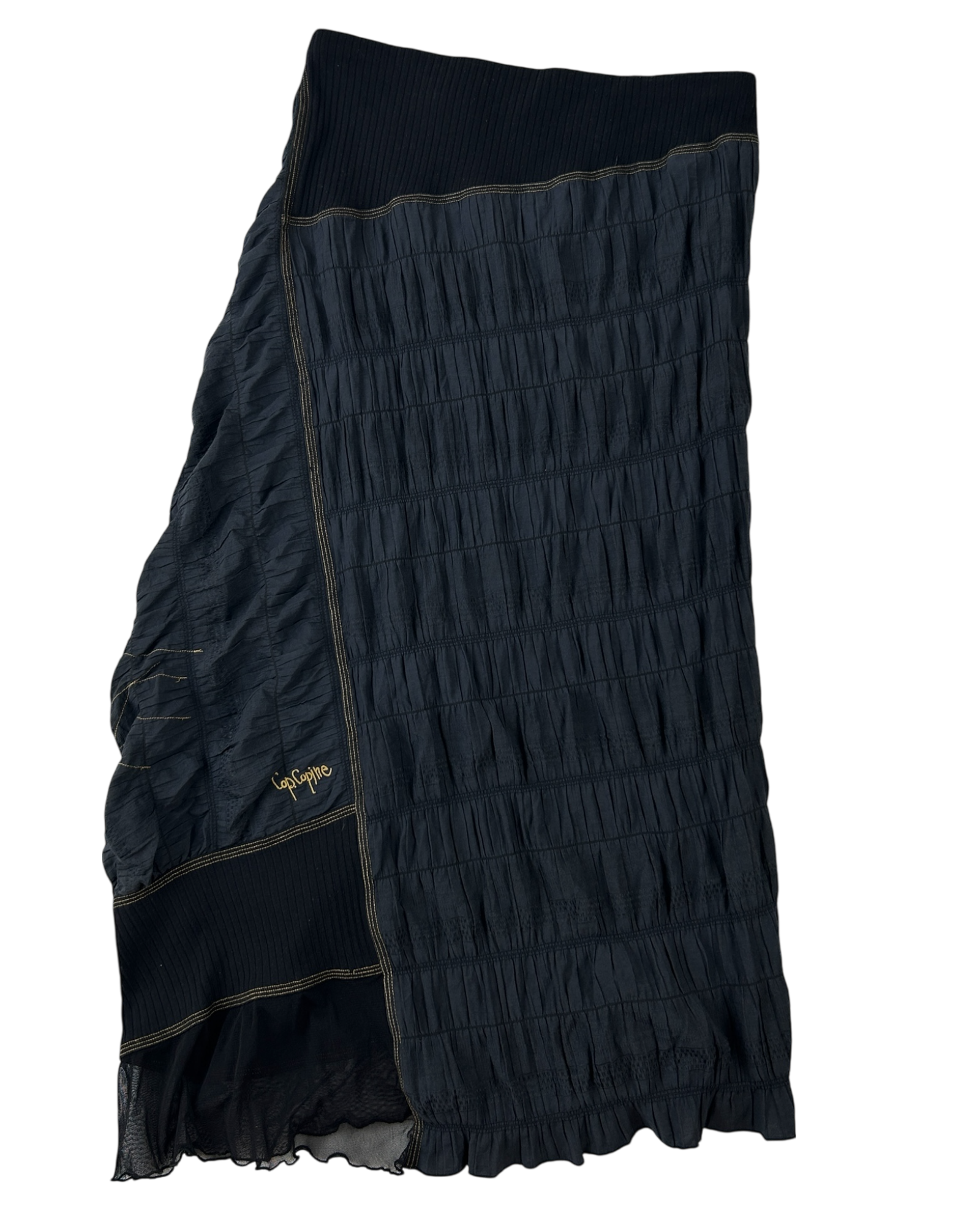 COP COPINE Crinkle Patchwork Maxi Skirt