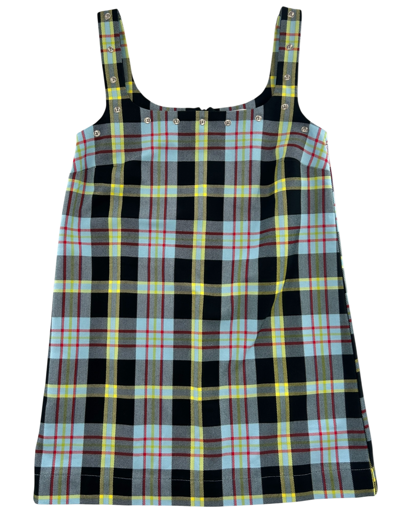 PAR MOI 'Clou' Plaid Shift Mini Dress