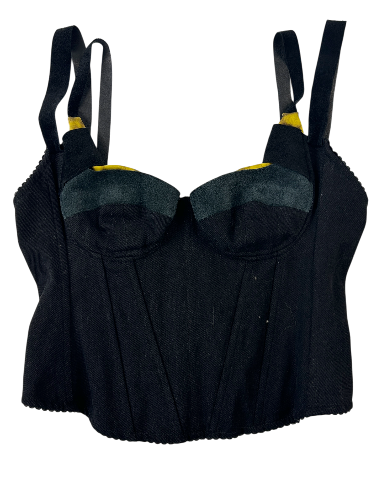 KARLAIDLAW (BNWT) Denim/Suede Corset Top