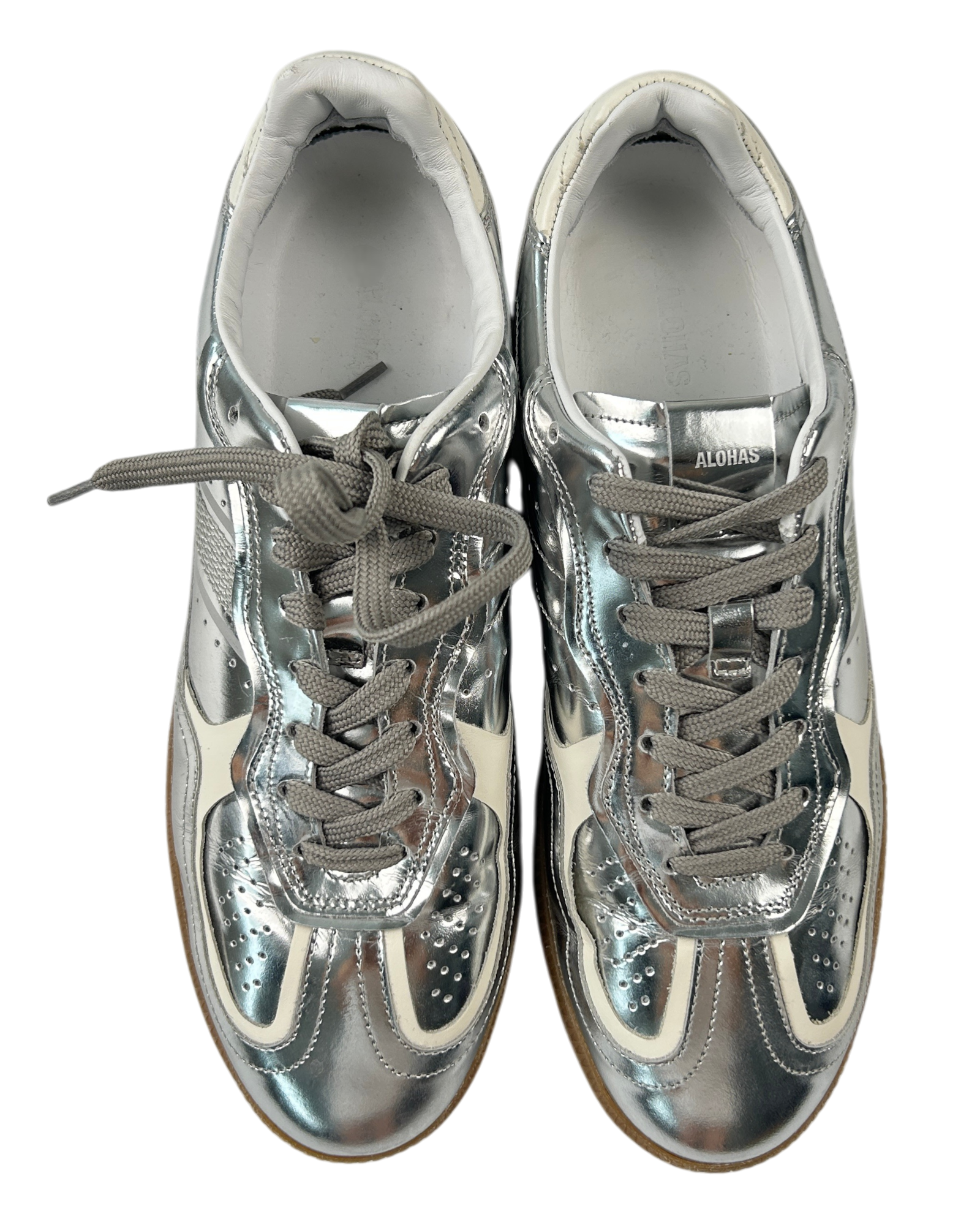 ALOHAS 'TB.490 Rife' Silver Leather Sneakers