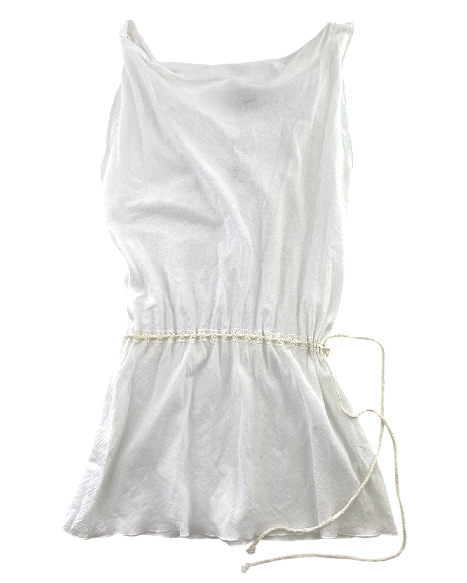 GIMAGUAS (BNWT) 'Cala' Cotton Crochet Drawstring Mini Dress