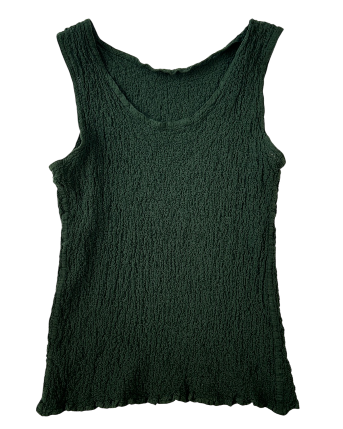 ISSEY MIYAKE ME Forest Green Cauliflower Tank