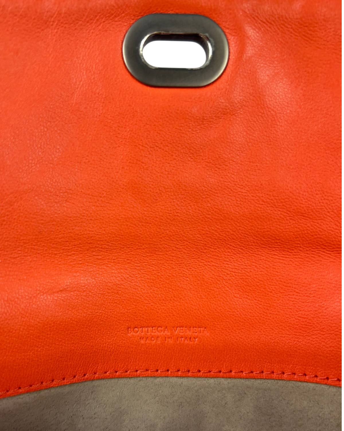 BOTTEGA VENETA (AS IS) Coral Intrecciato Turn Lock Purse
