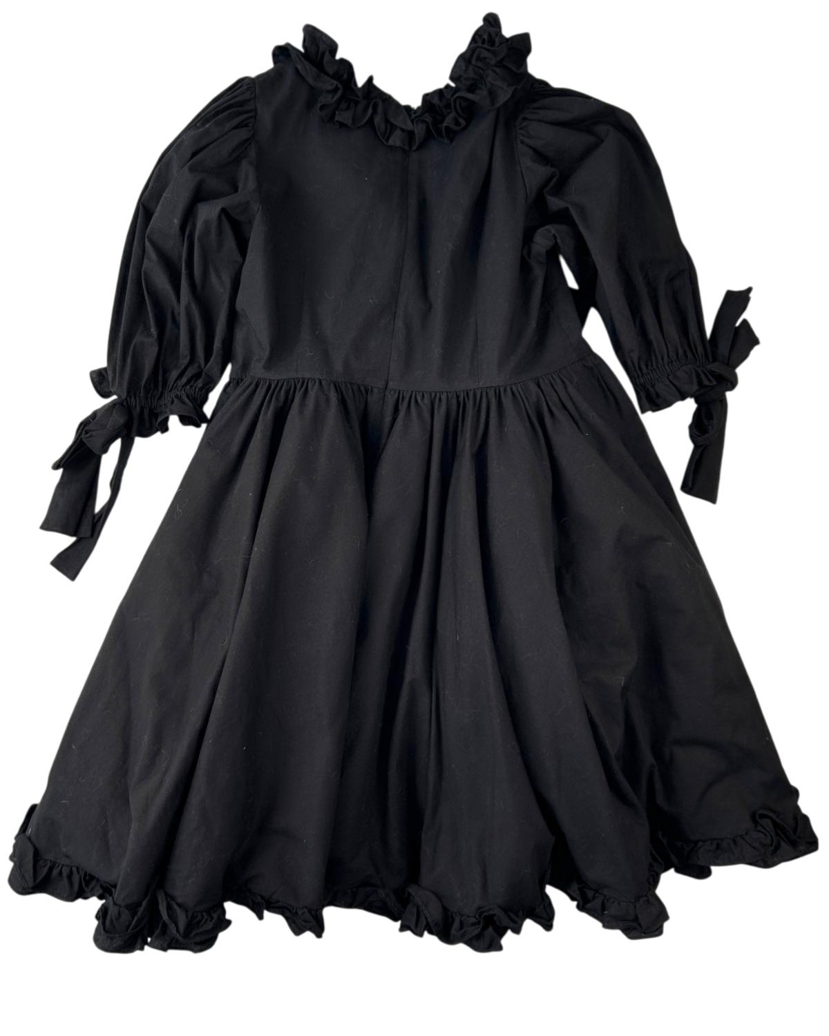 SELKIE 'Caviar Marie' Cotton Frilled Dress