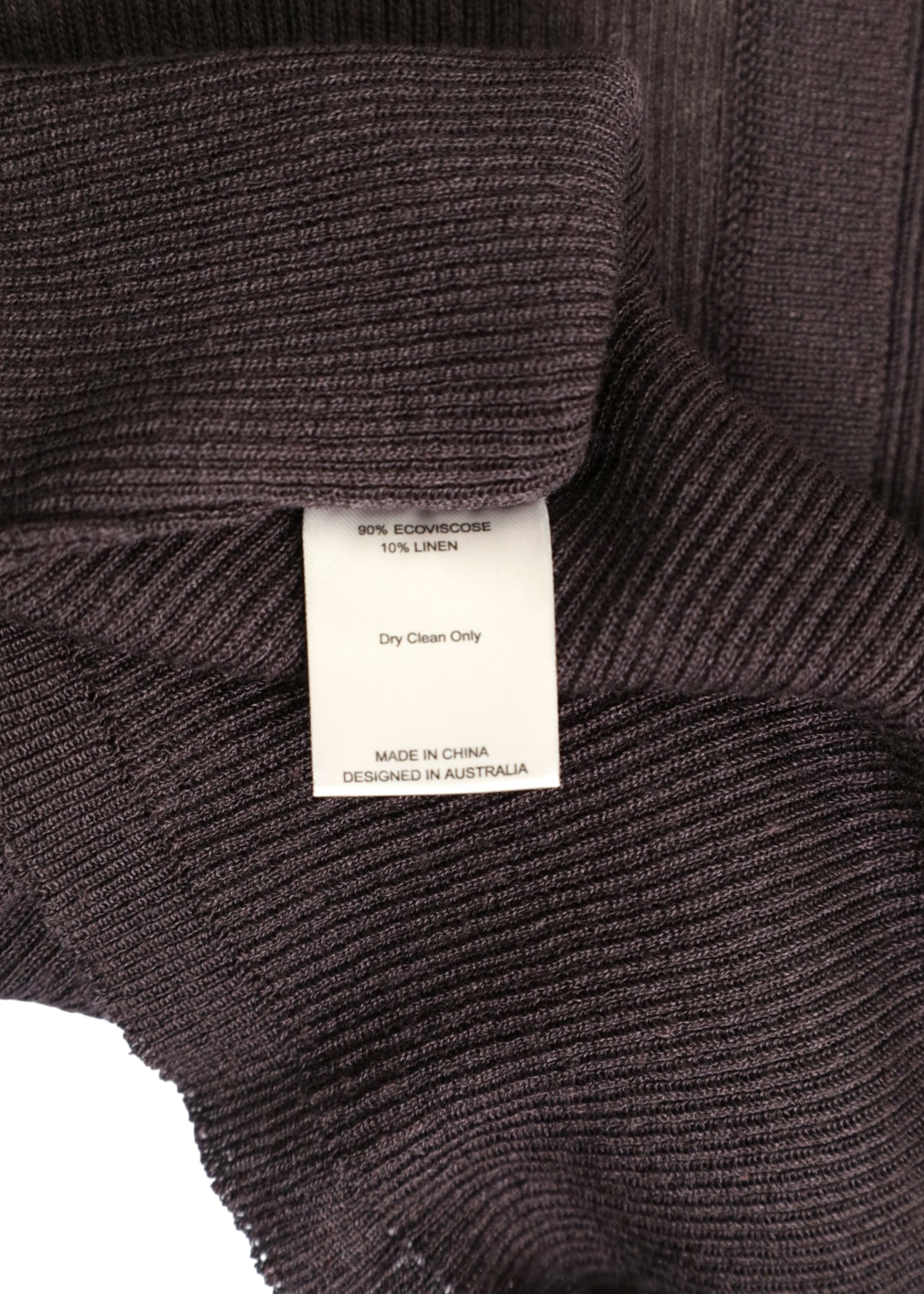 DEIJI STUDIOS (NWT) Eggplant Purple 'Split Back' Rib Top