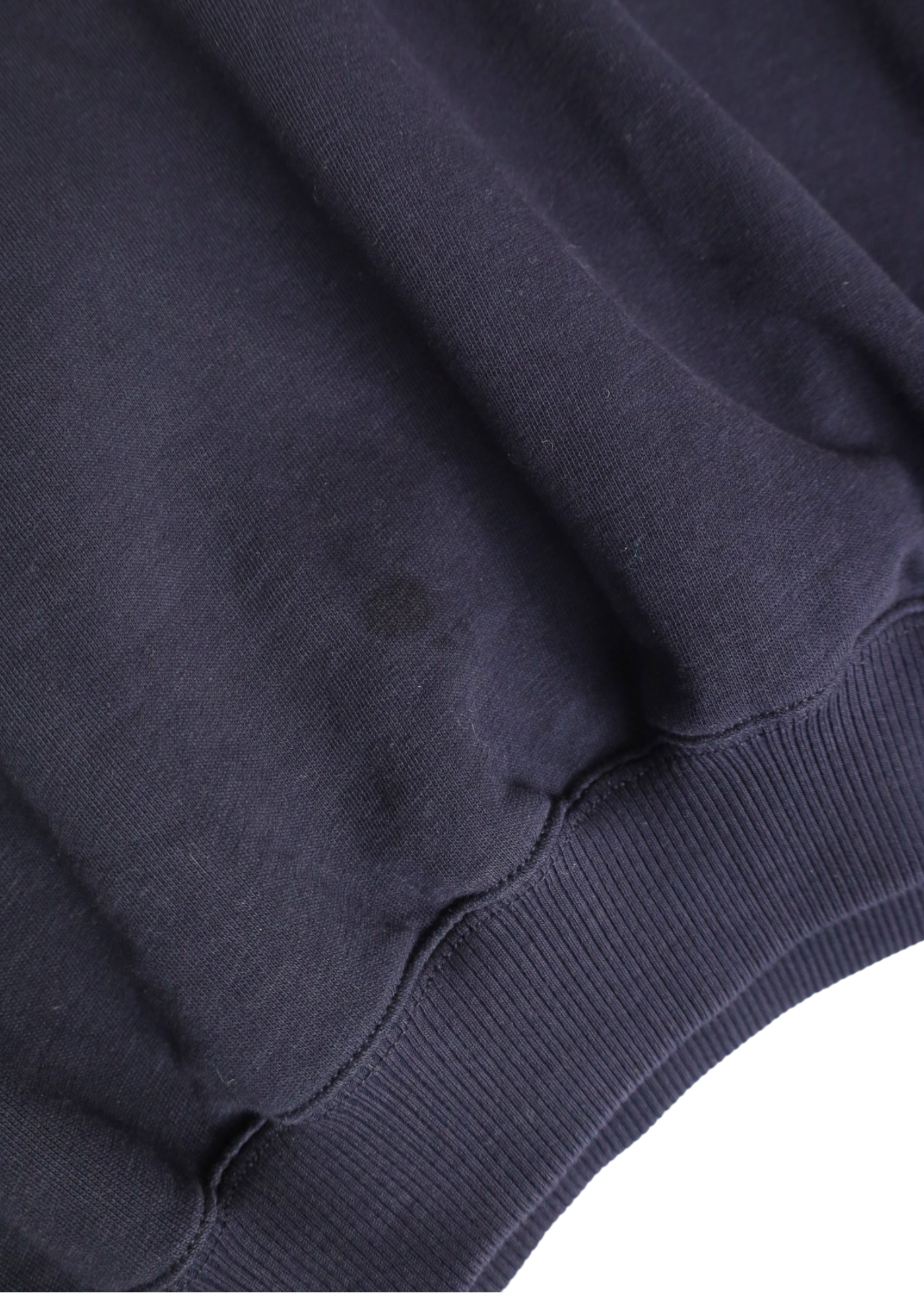 POLO BY RALPH LAUREN Navy Foldover Cotton Embroidered Logo Back Crewneck