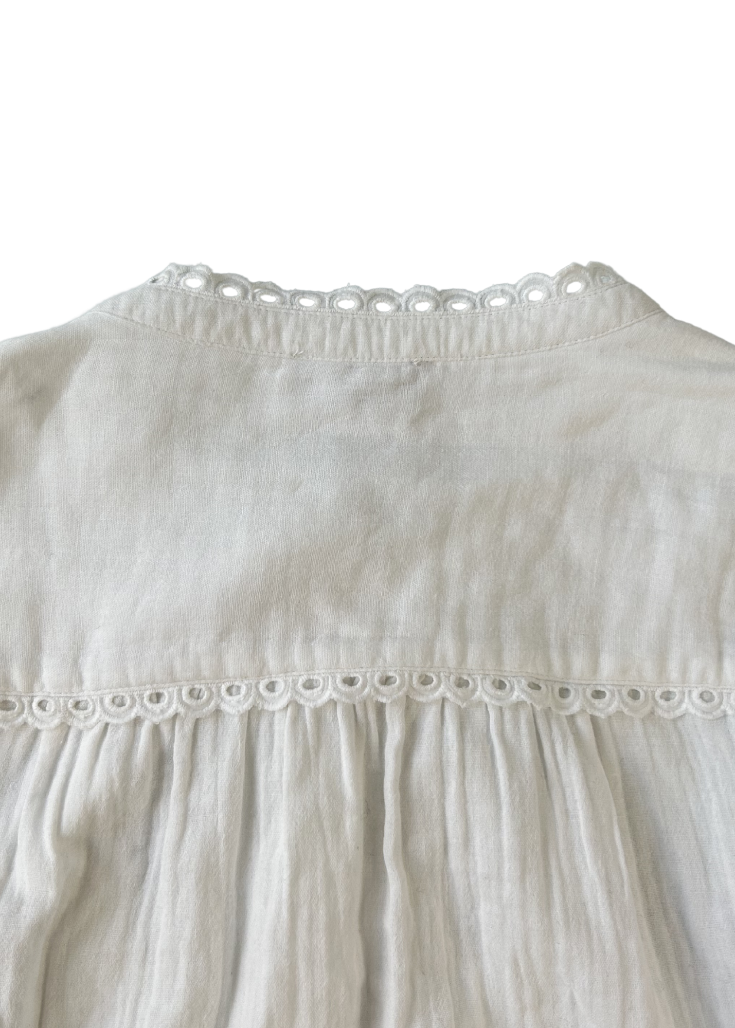 ME + EM (AS IS) Cotton Broderie Lace Long Sleeve Top