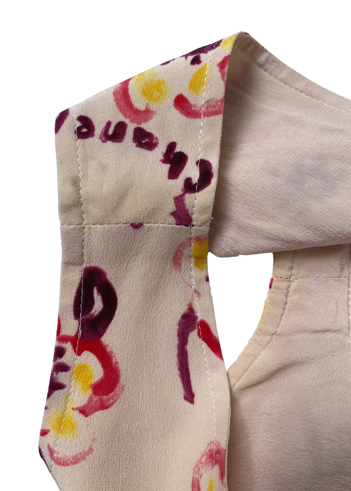 VINTAGE CHANEL (AS IS) 1996 Camelia Print Silk Mini Dress