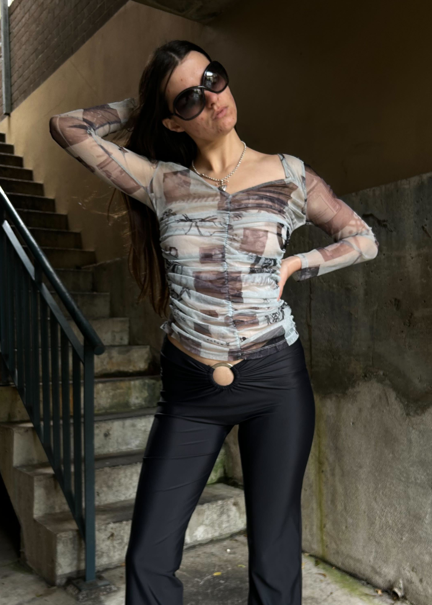 RAMP TRAMP TRAMP STAMP Mesh 'Sexy Sexy Top'